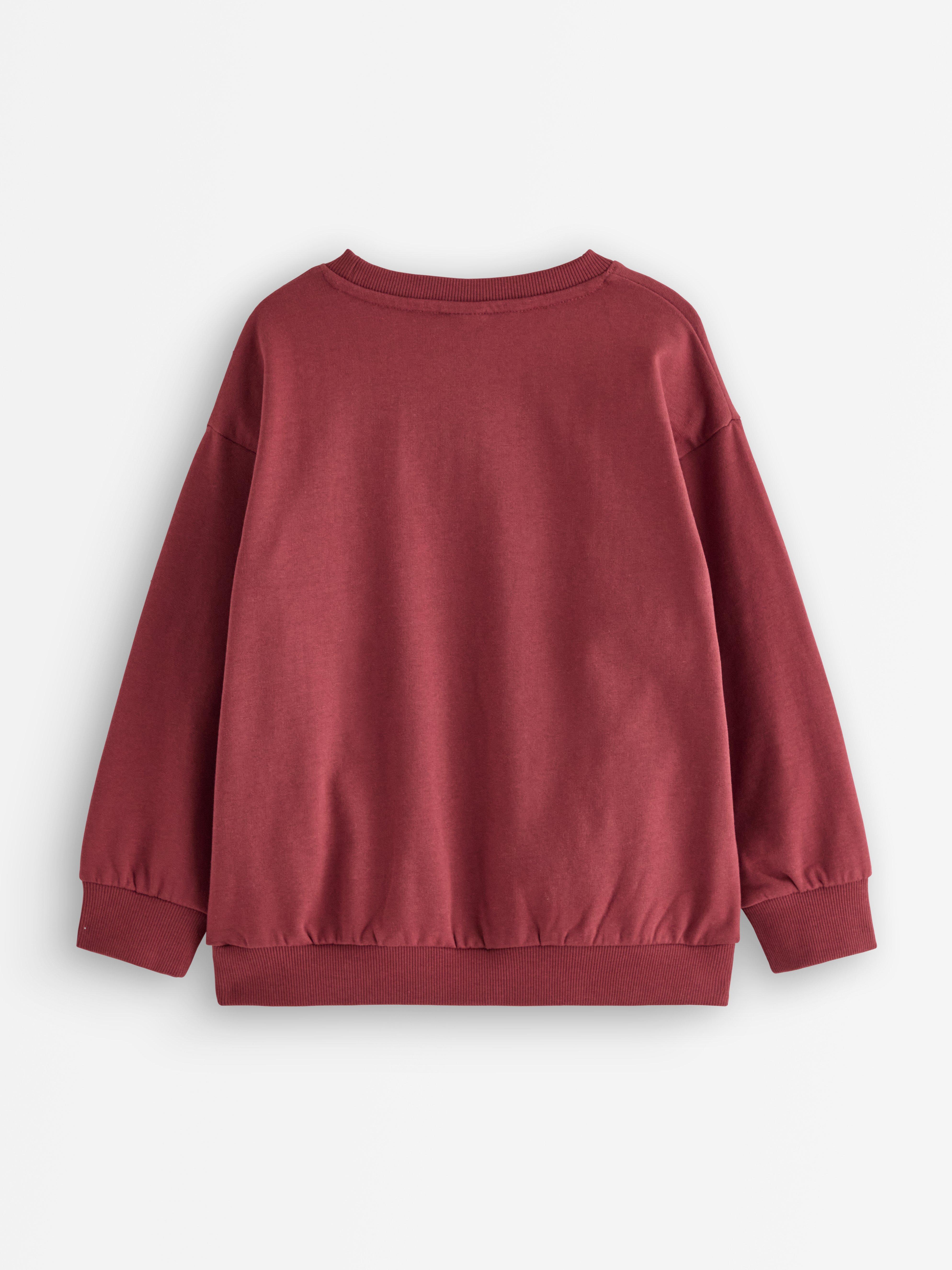 Sweatshirt - Barn - Röd