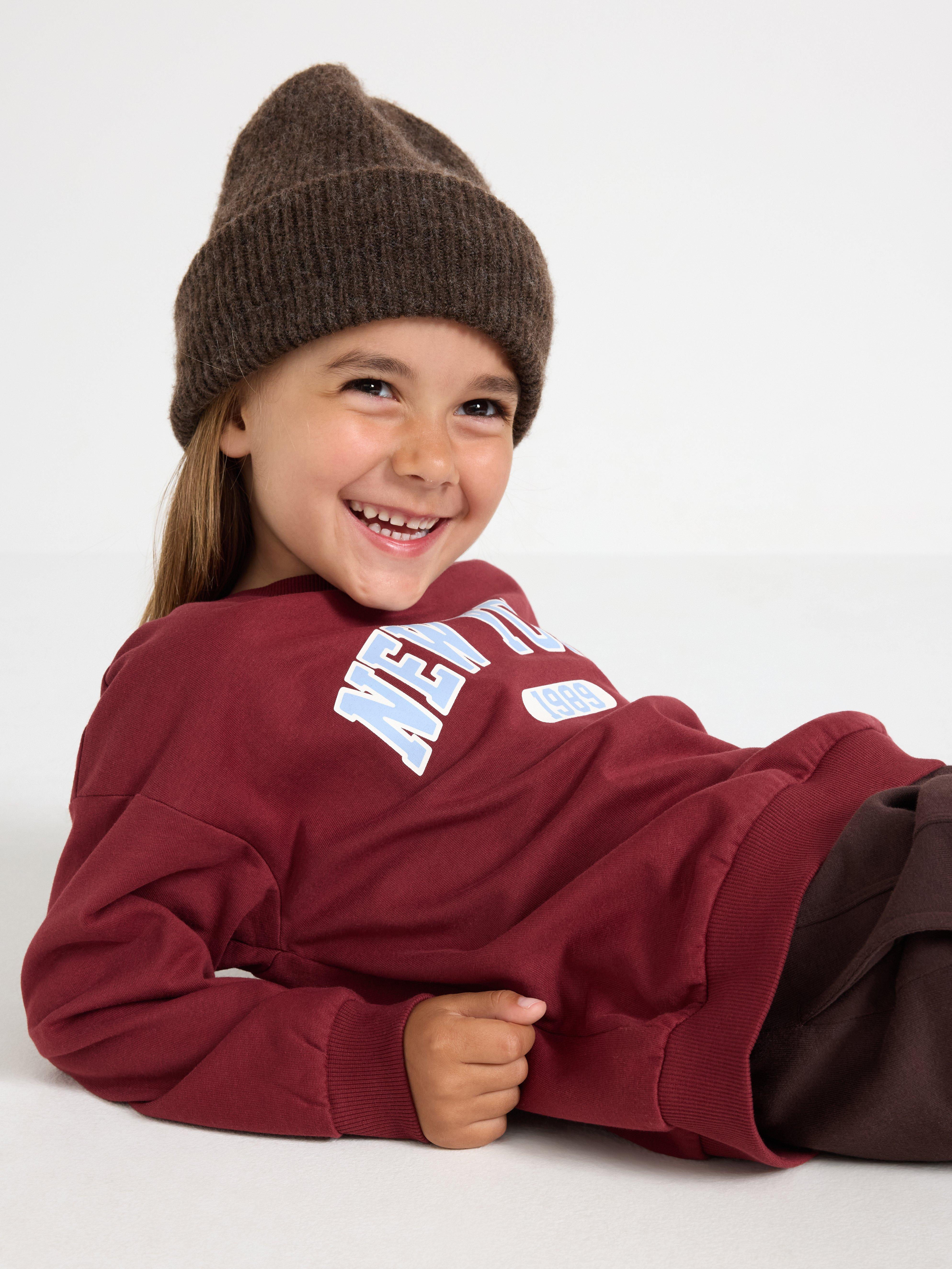 Sweatshirt - Barn - Röd