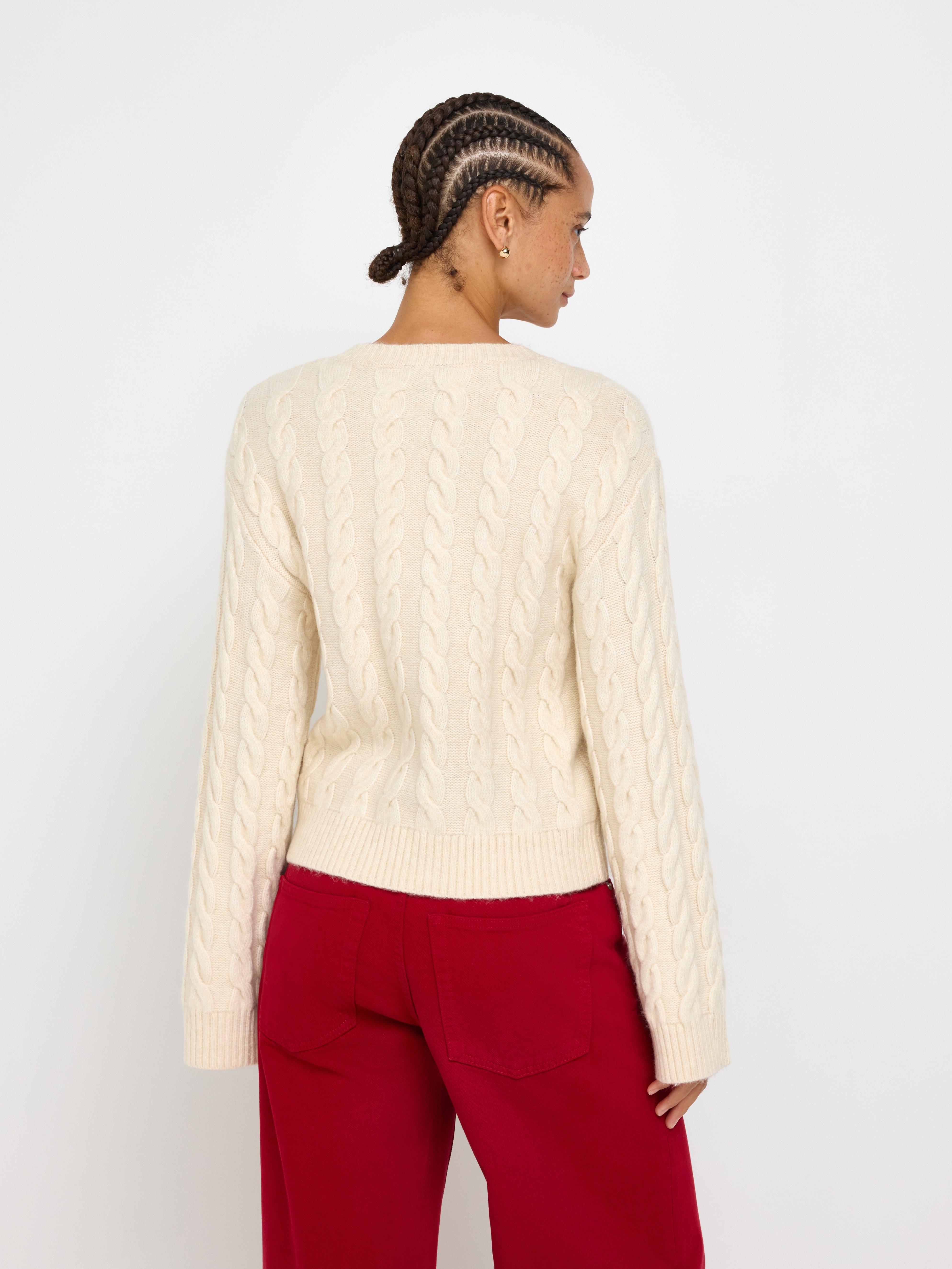 Sweater - Dame - Hvid