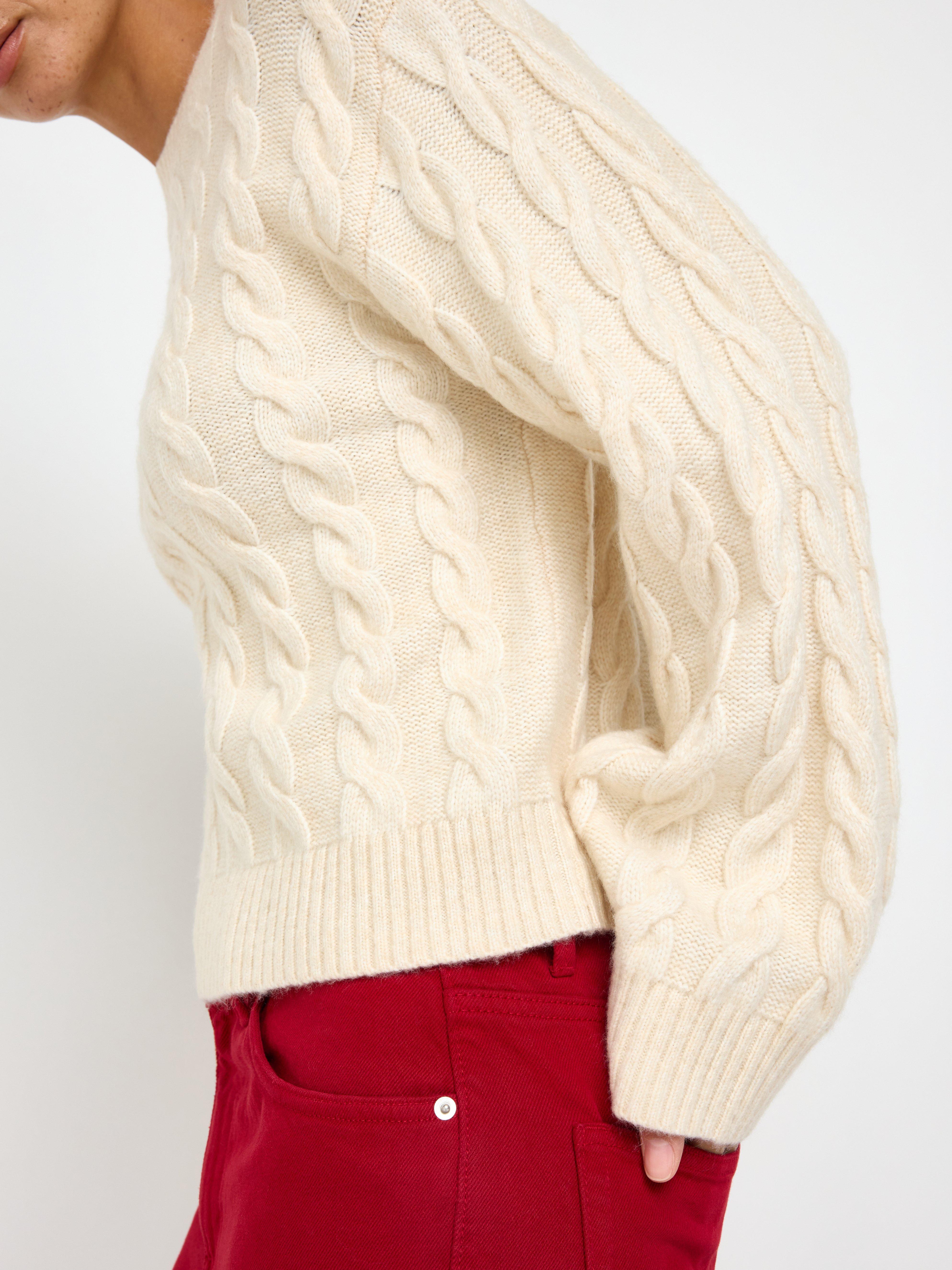 Sweater - Dame - Hvid