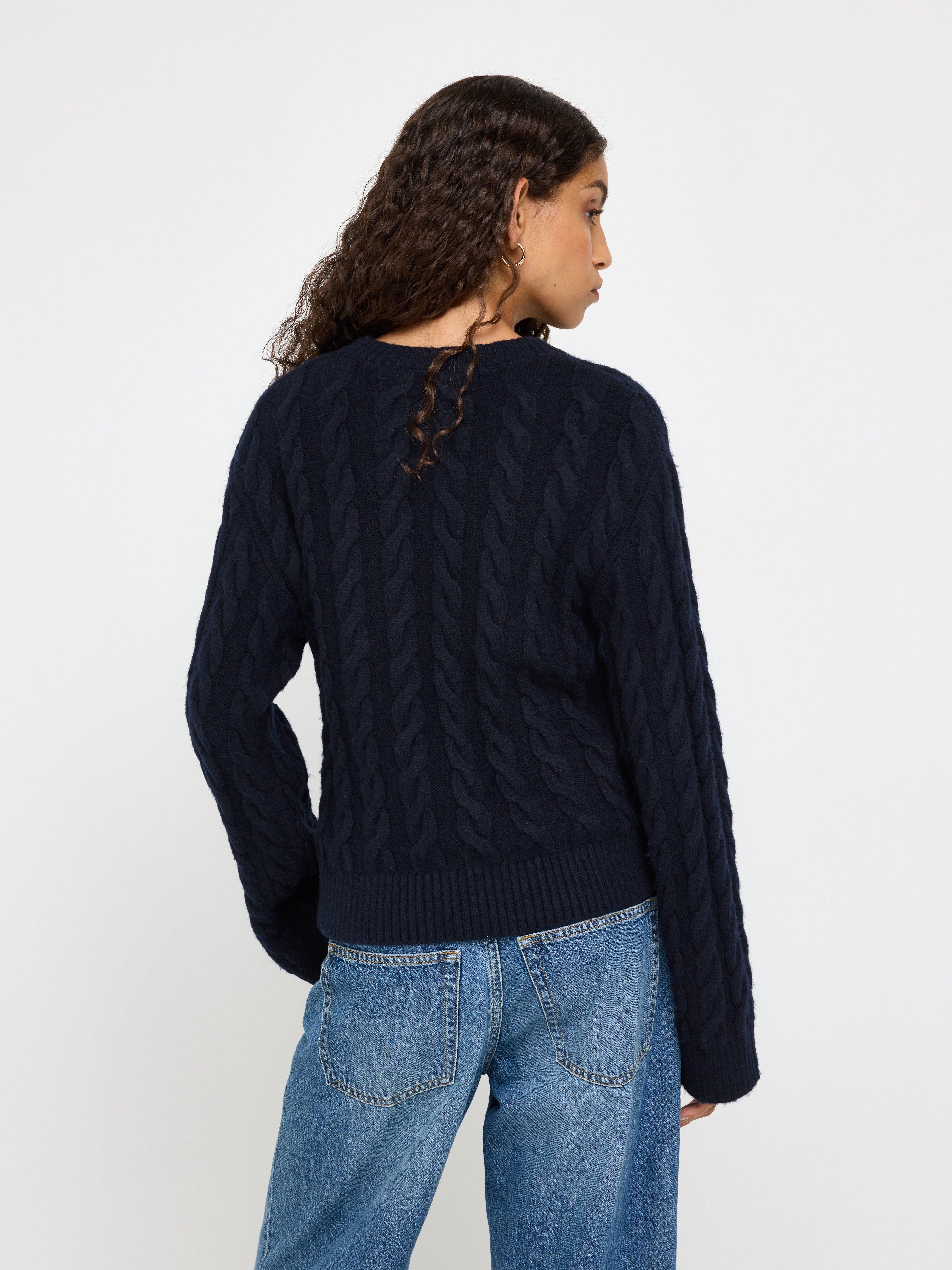 Sweater - Dame - Blå