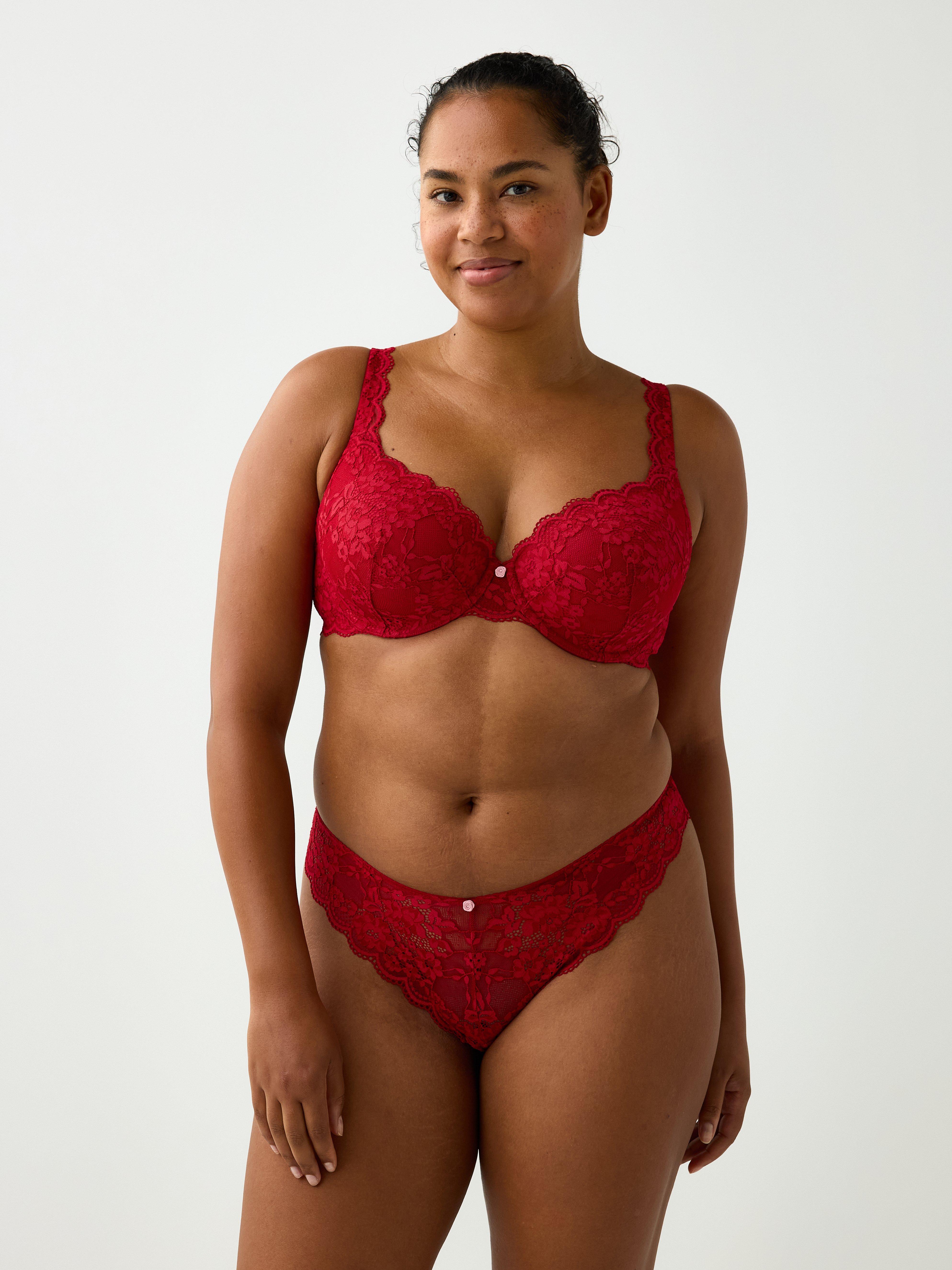 Tangá s klasickým pásom - Spodná bielizeň - Červená