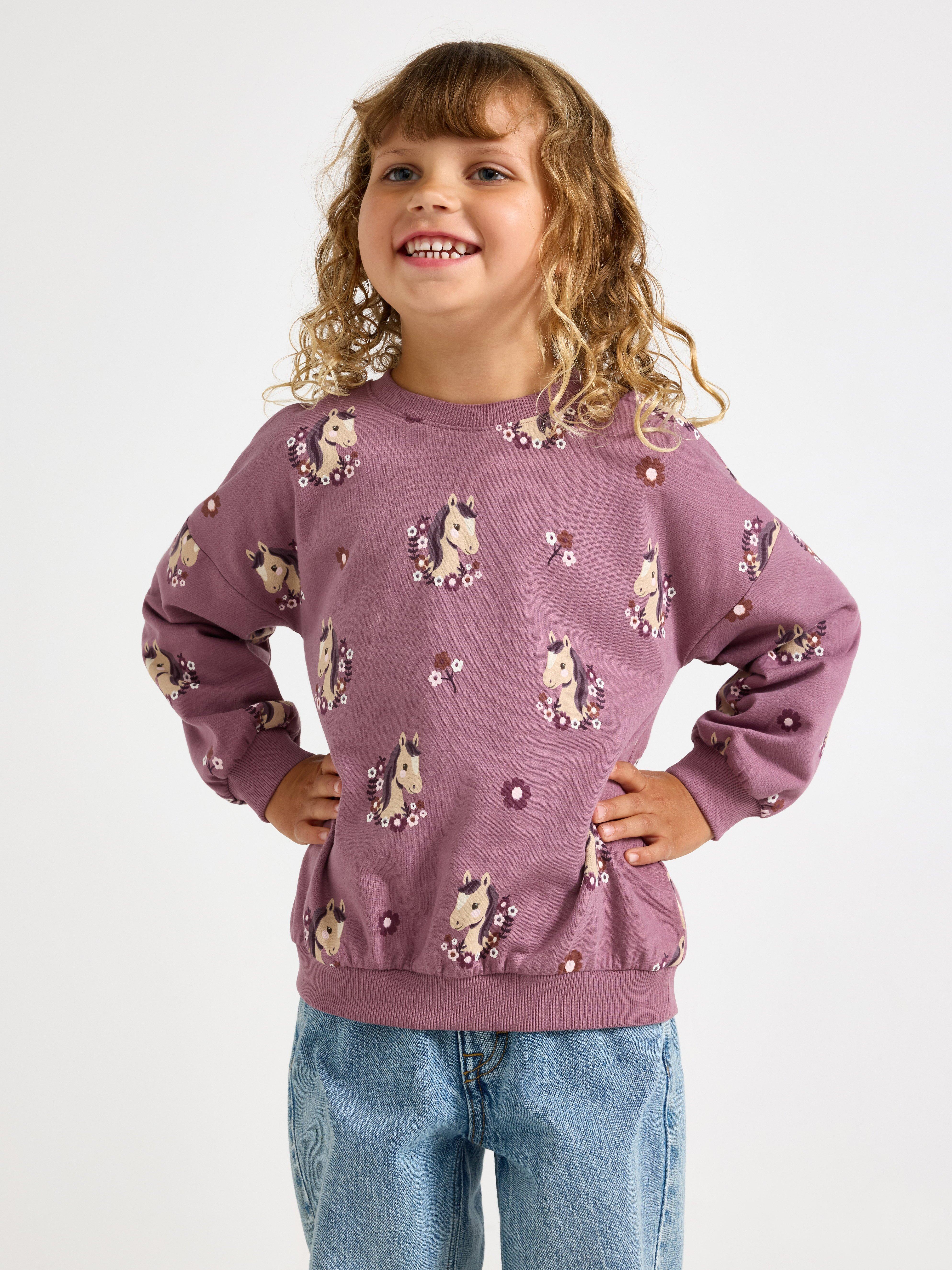 Sweatshirt - Børn - Lilla