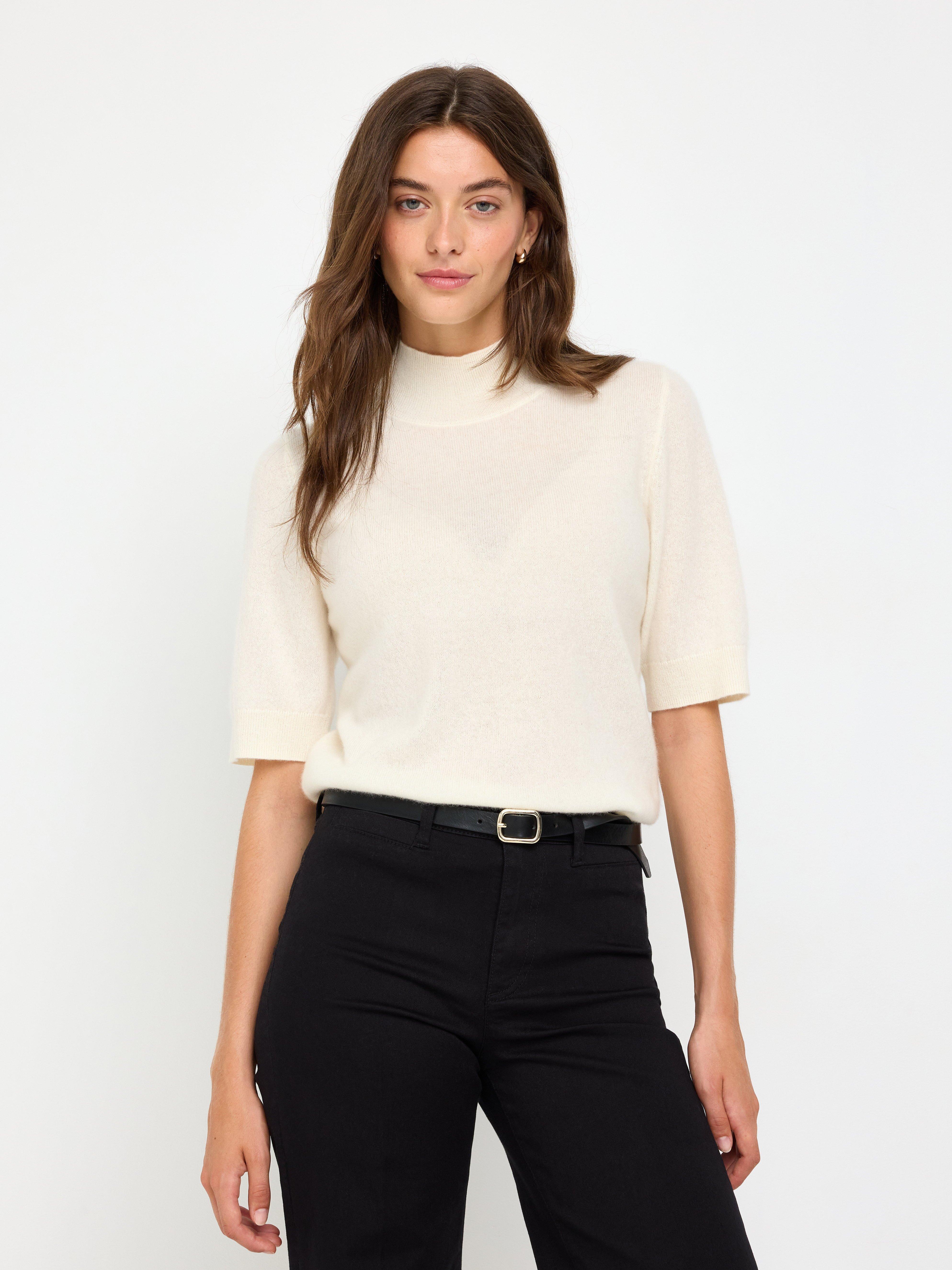 Turtle Neck Sweater - Womens Wear - White