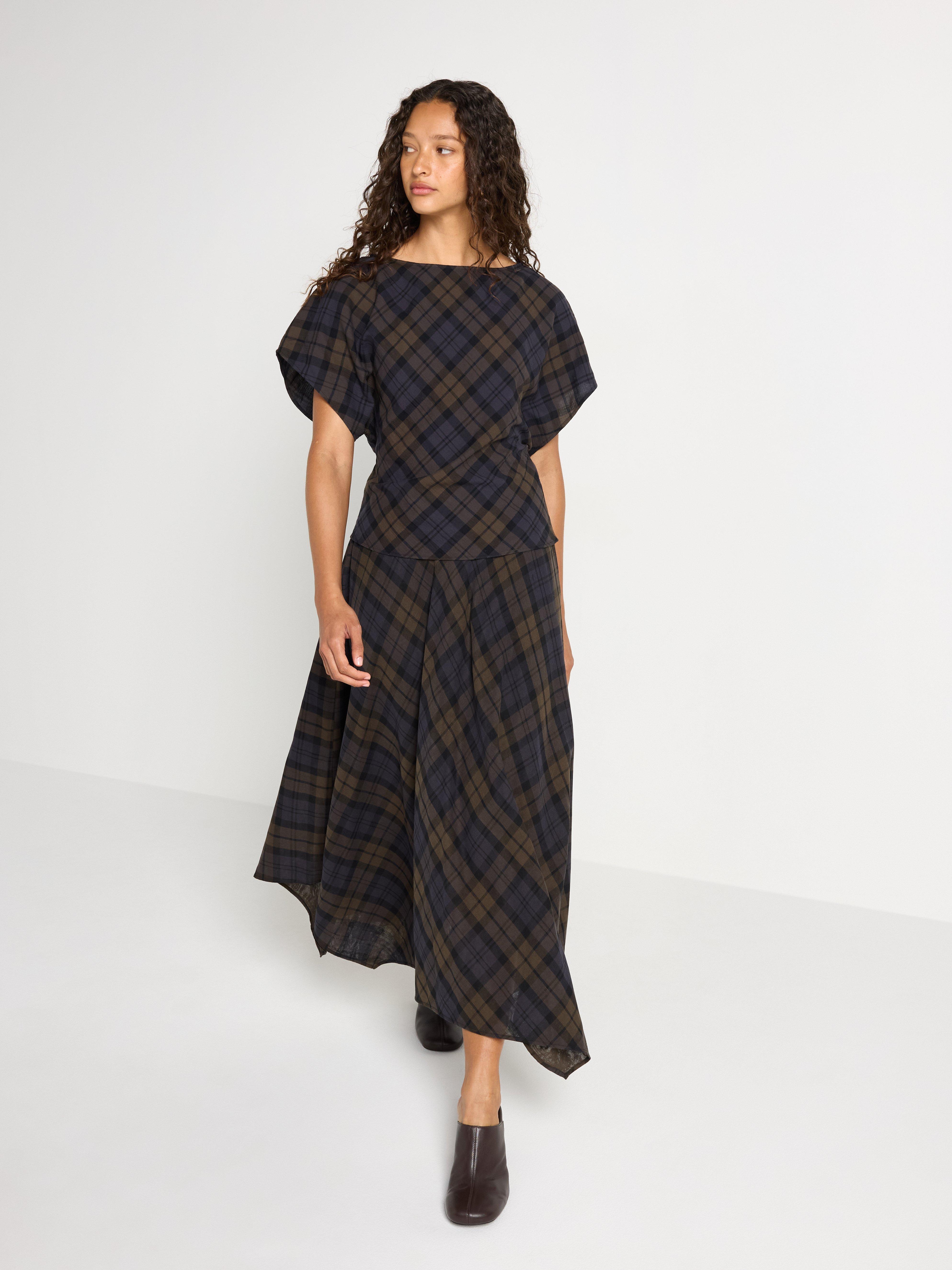 Bluse - Dame - Brun
