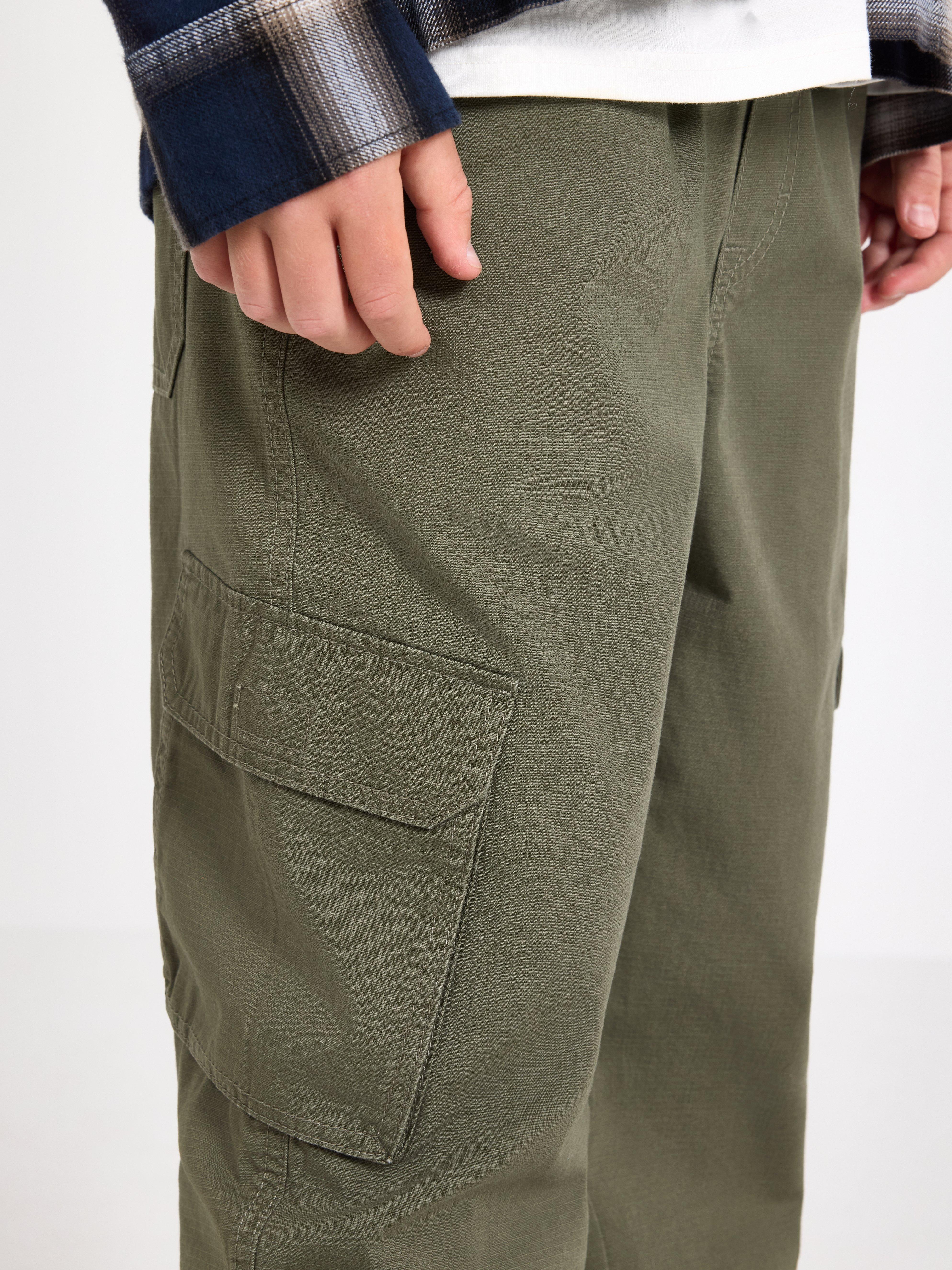 Cargo Trousers - Kids Wear - Khaki