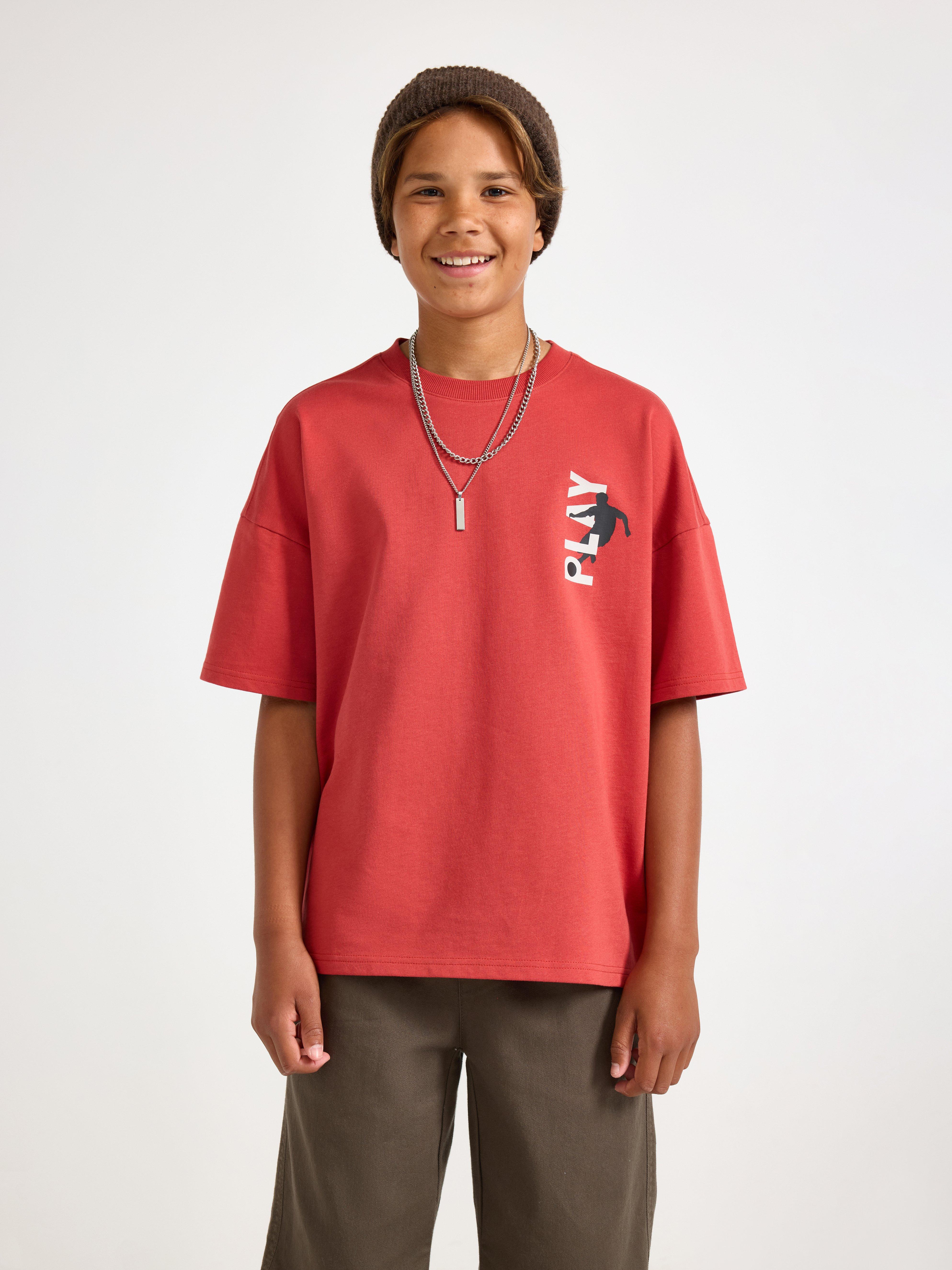 T-shirt - Barn - Rød