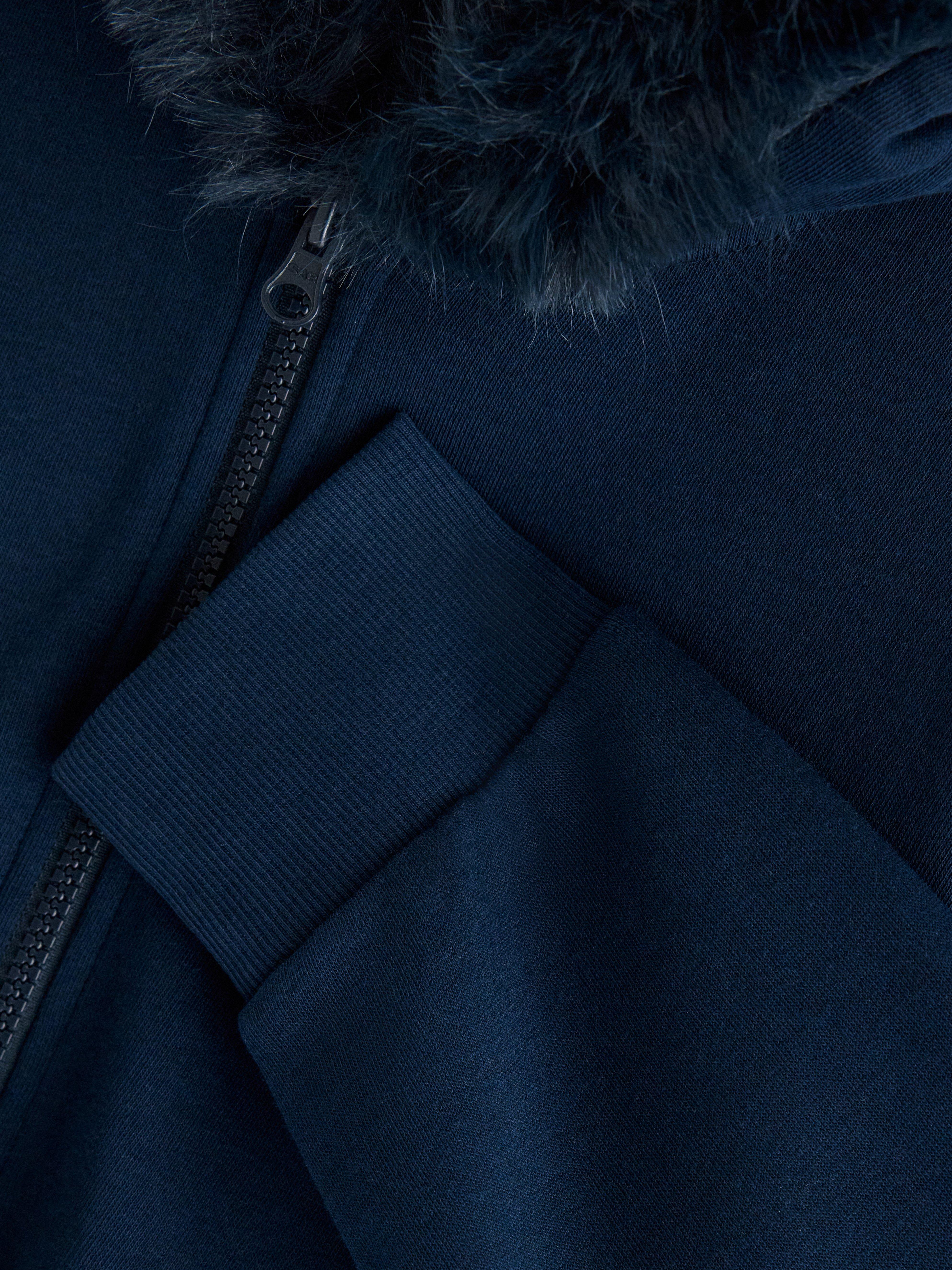 Sweatshirt med hætte - Børn - Blå