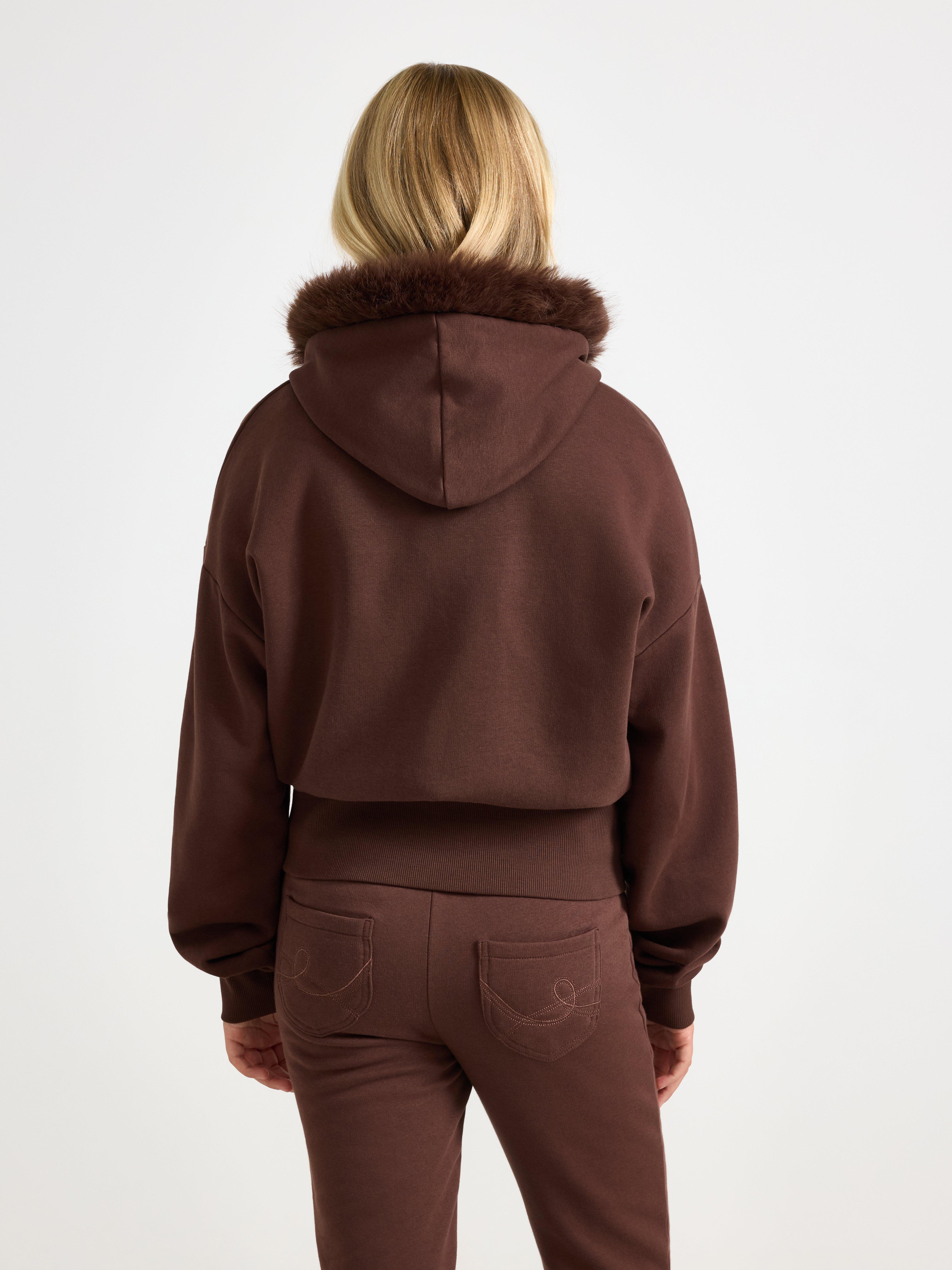 Sweatshirt med hætte - Børn - Brun