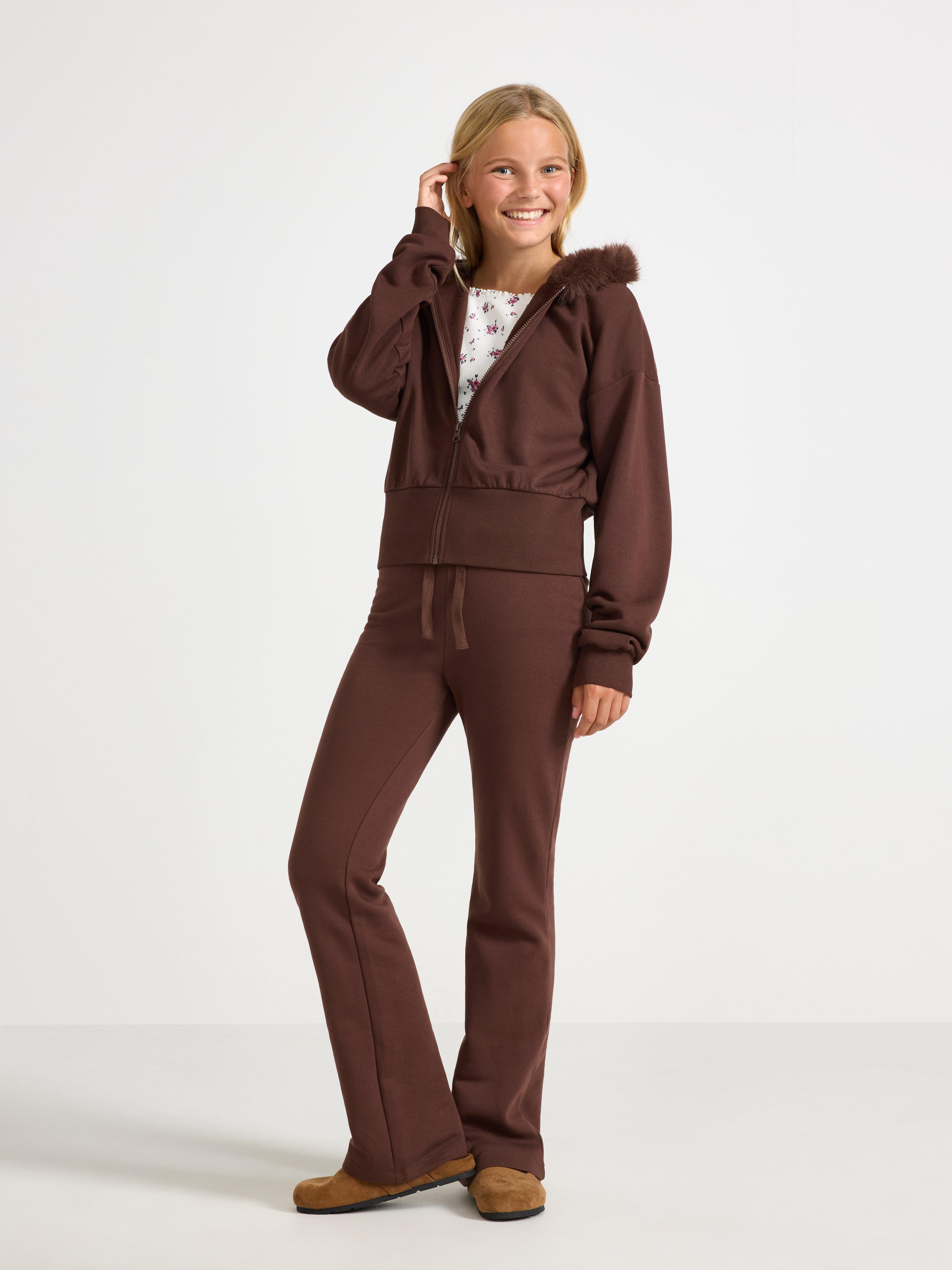Sweatshirt med hætte - Børn - Brun