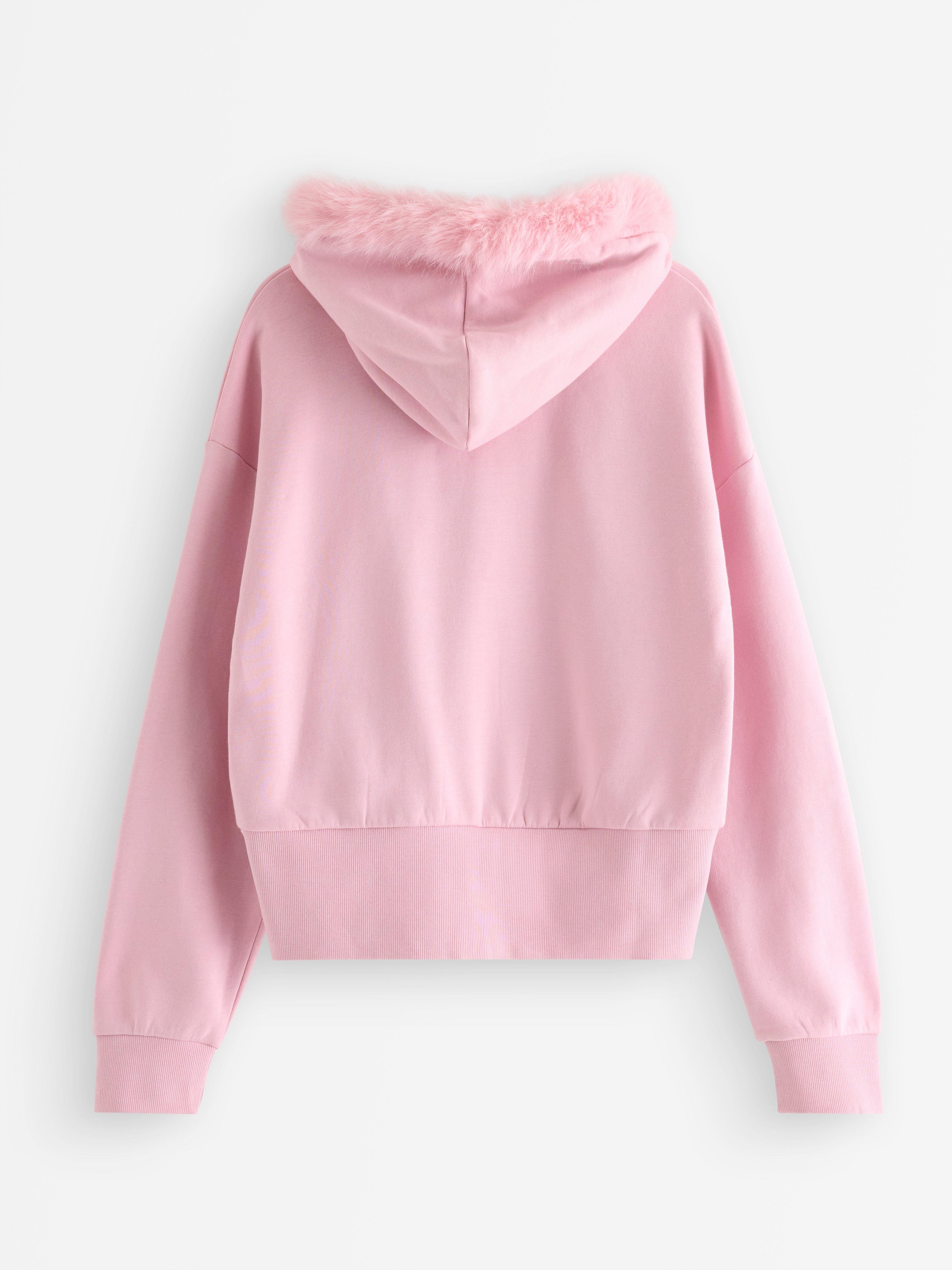 Sweatshirt med hætte - Børn - Lyserød