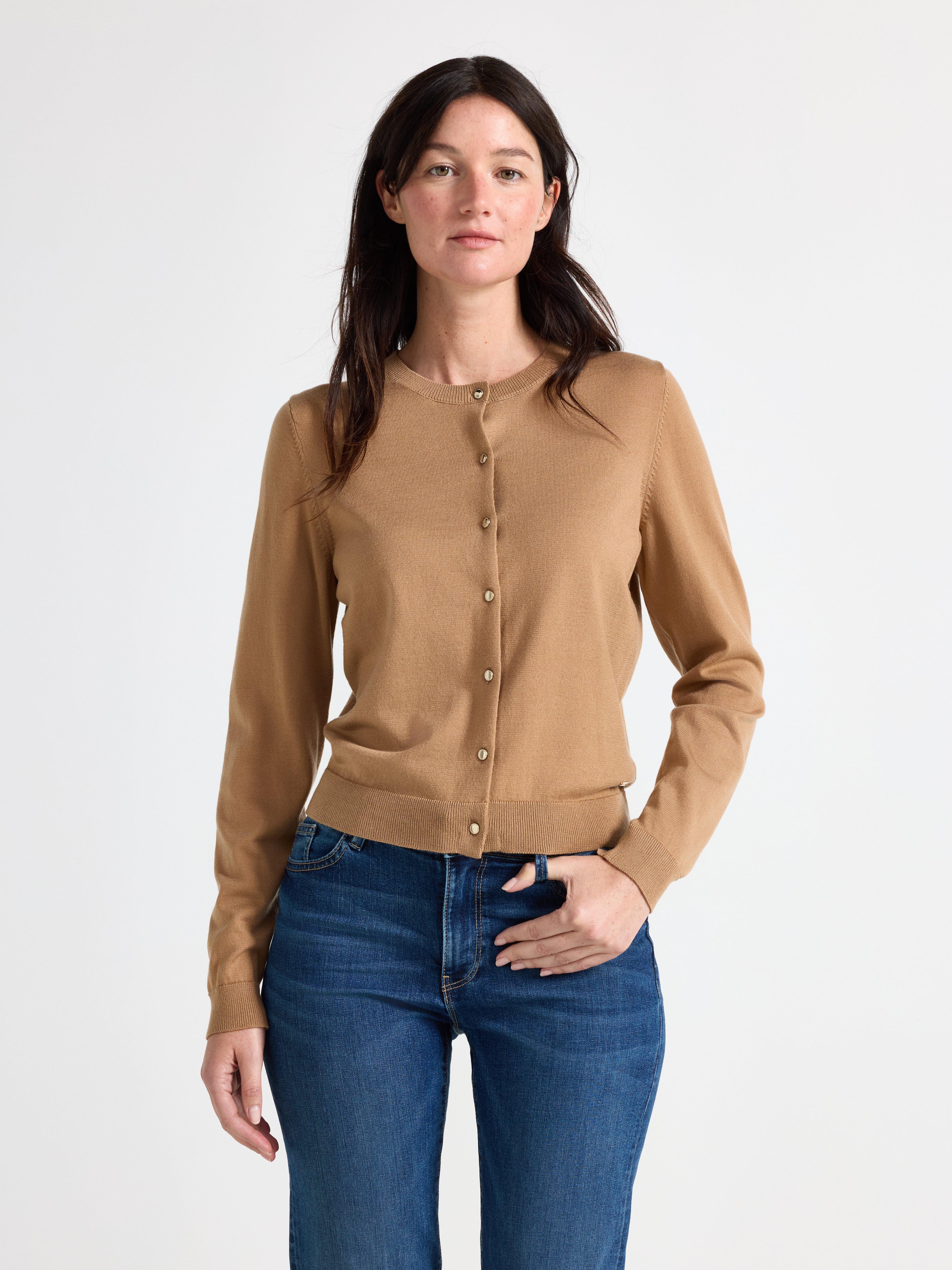 Cardigan - Dame - Beige