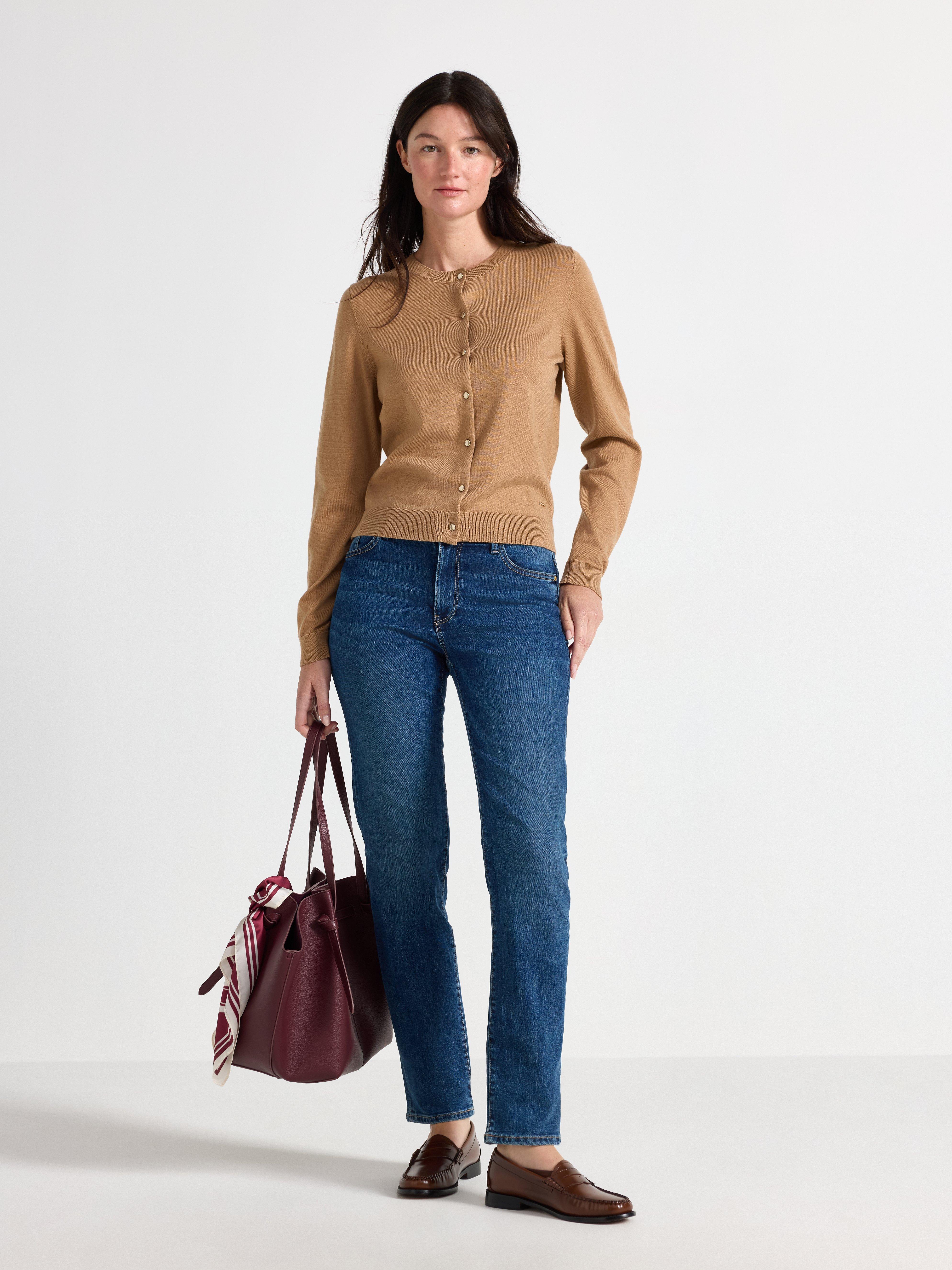 Neuletakki - Naiset - Beige