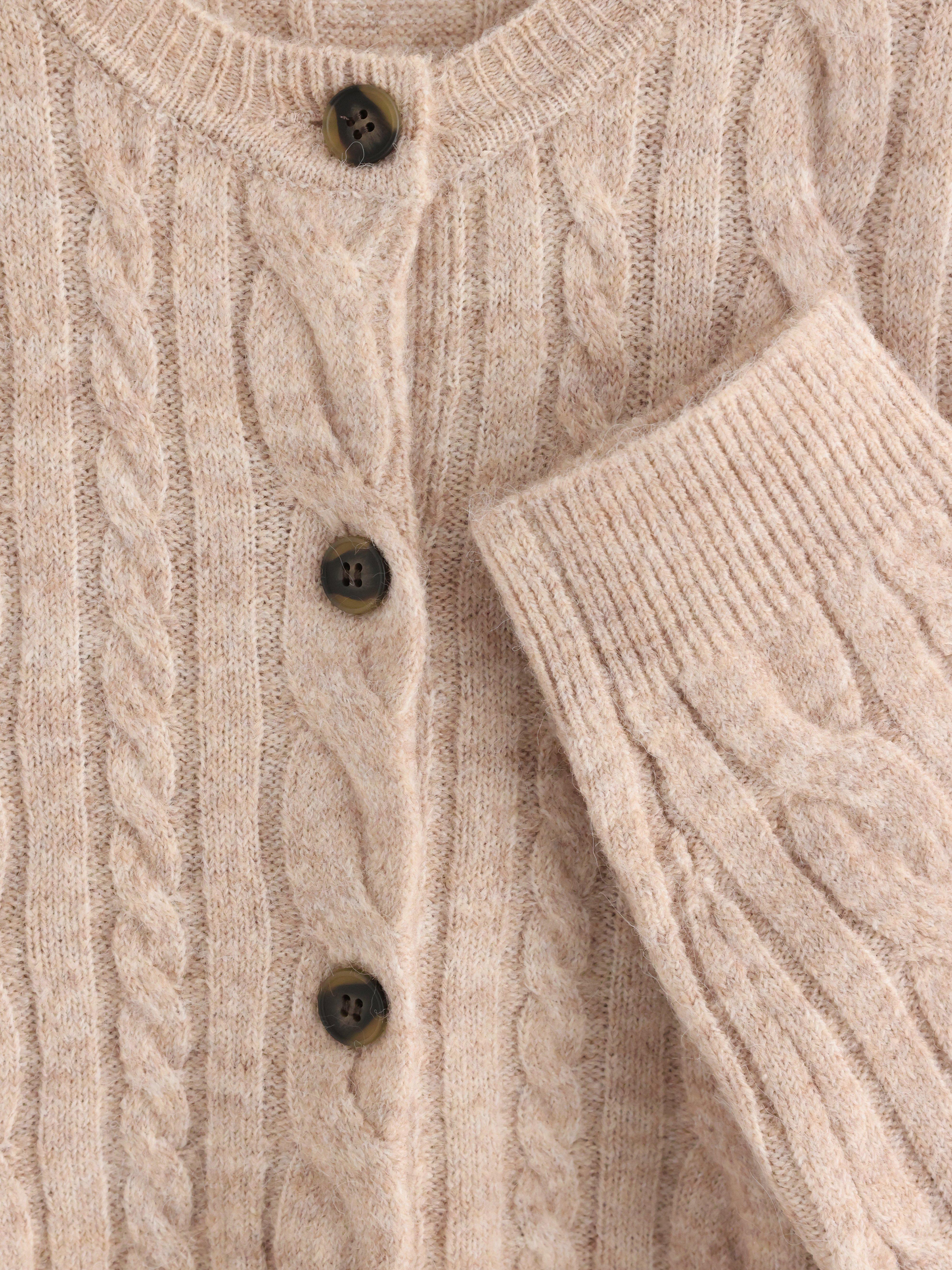 Cardigan - Dame - Beige