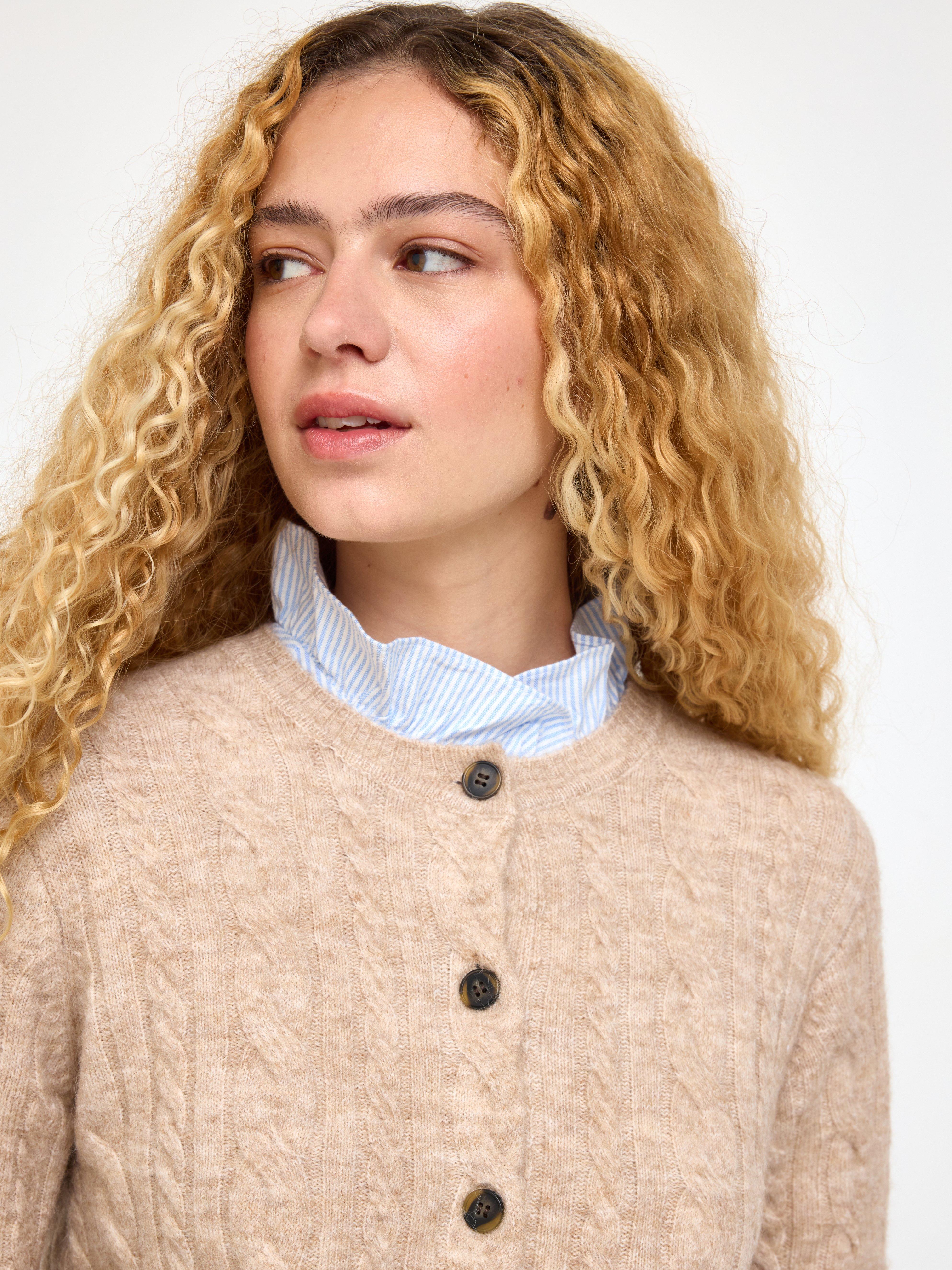 Cardigan - Dame - Beige