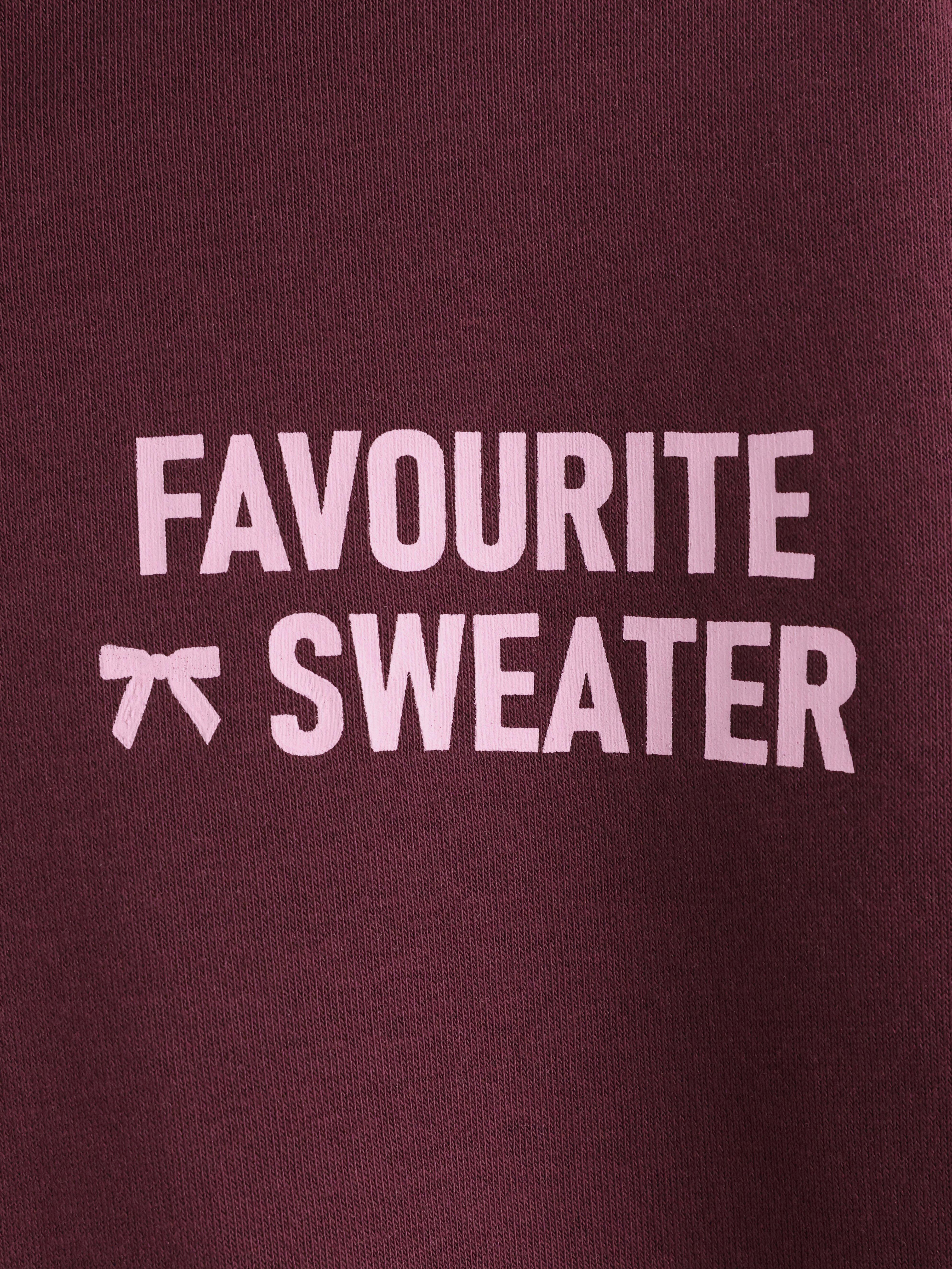 Sweatshirt med hætte -  - Lilla