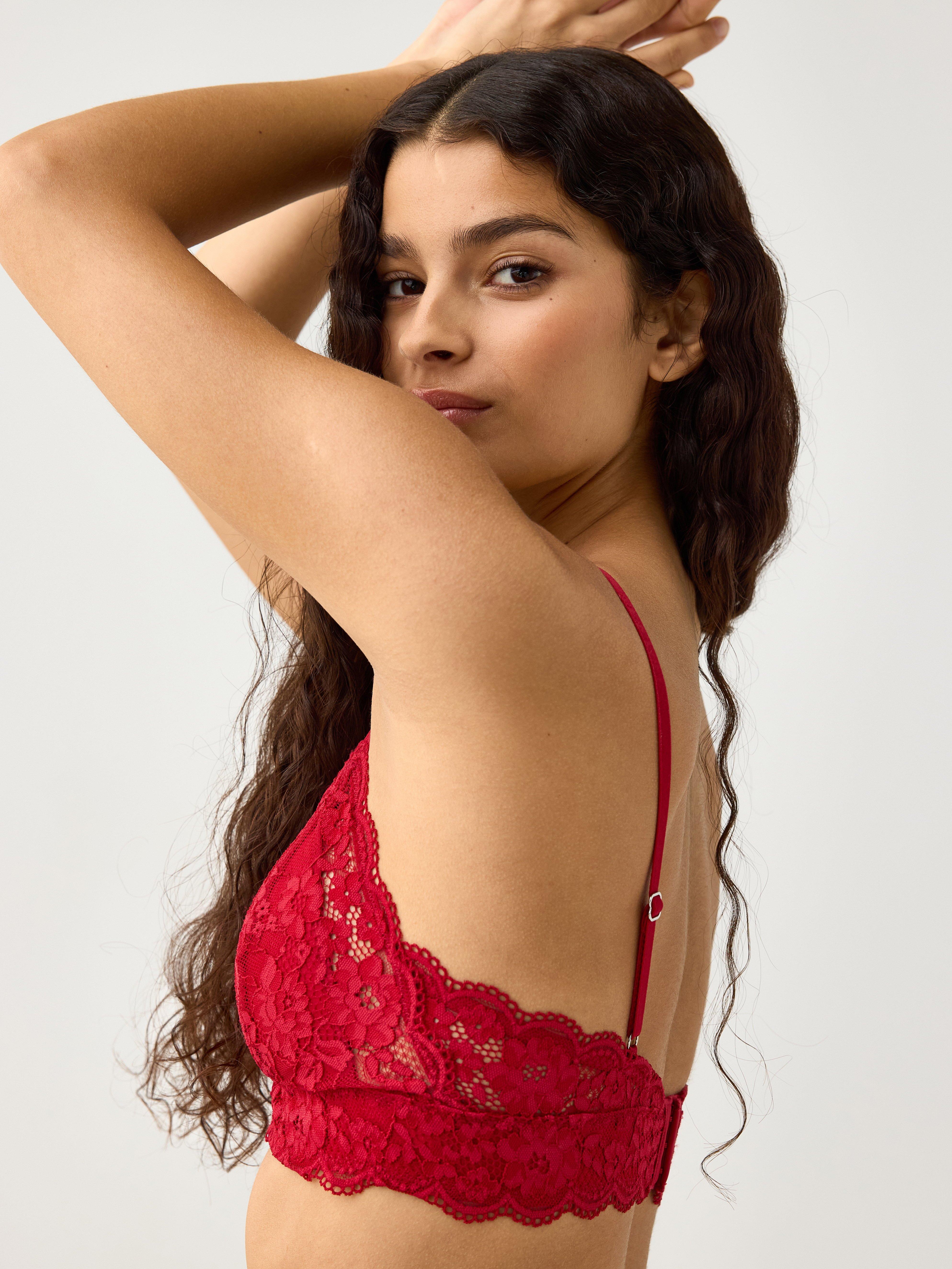 Bralette podprsenka -  - Červená