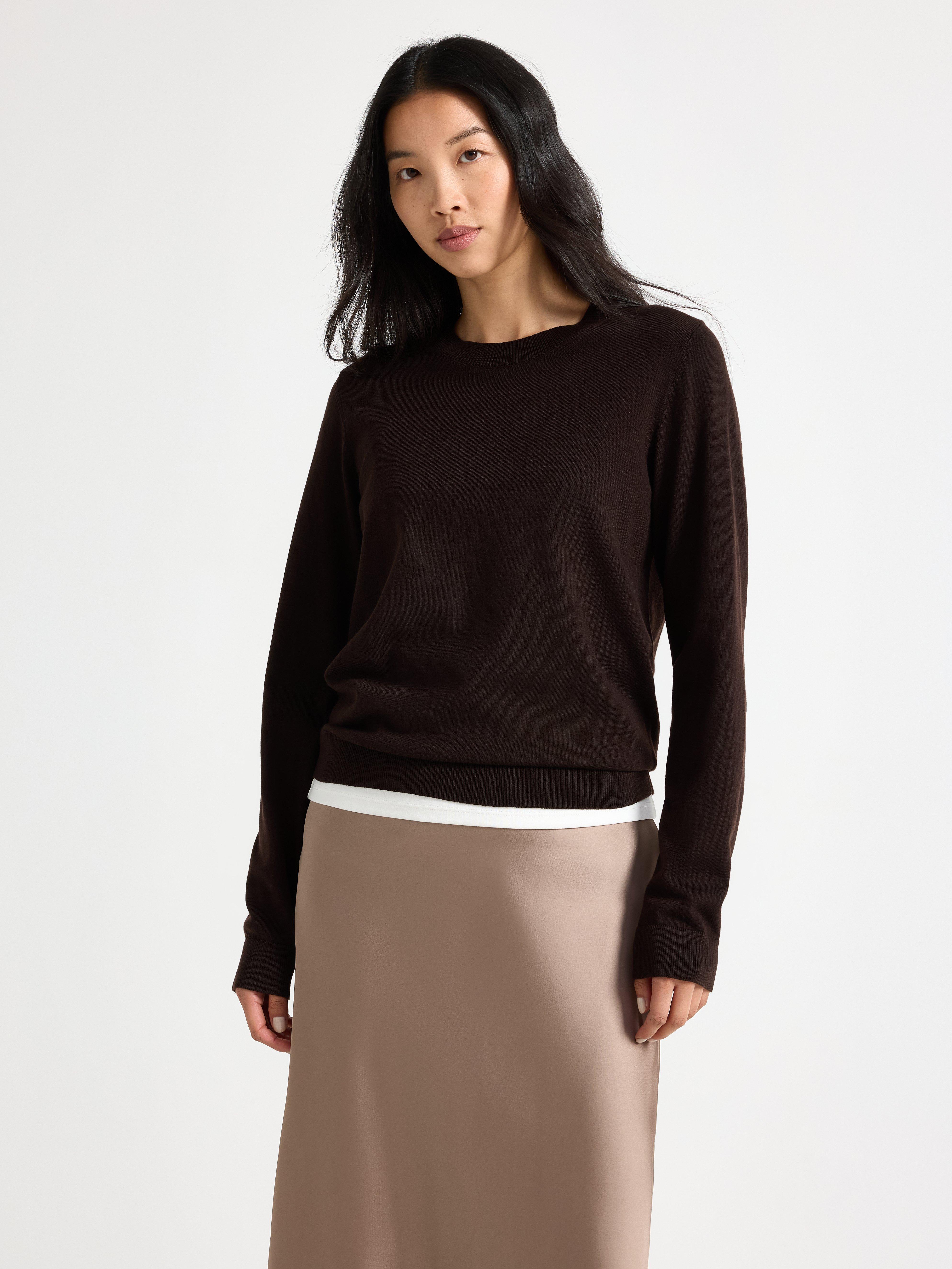 Sweater - Dame - Brun