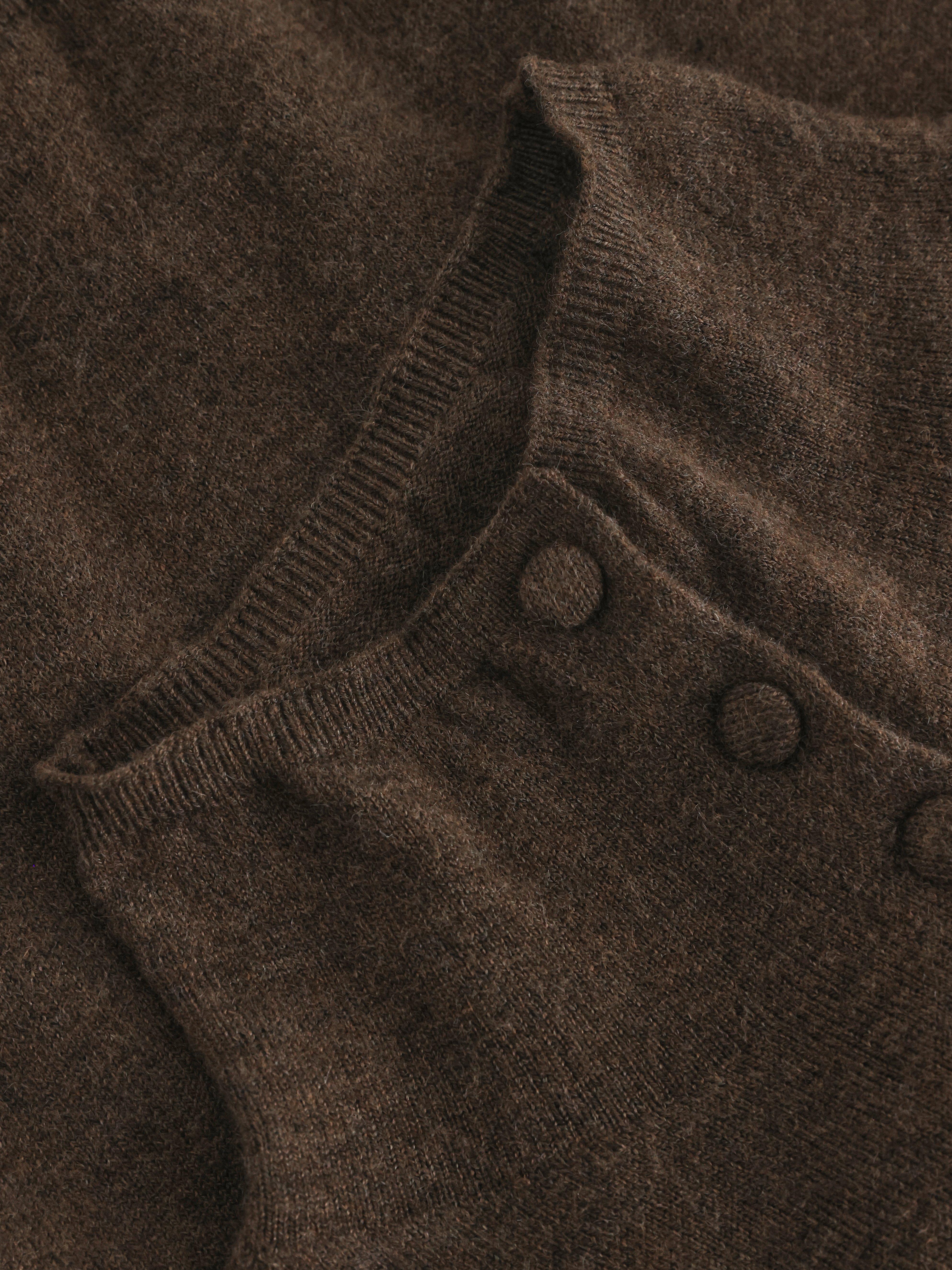 Cardigan - Dame - Brun