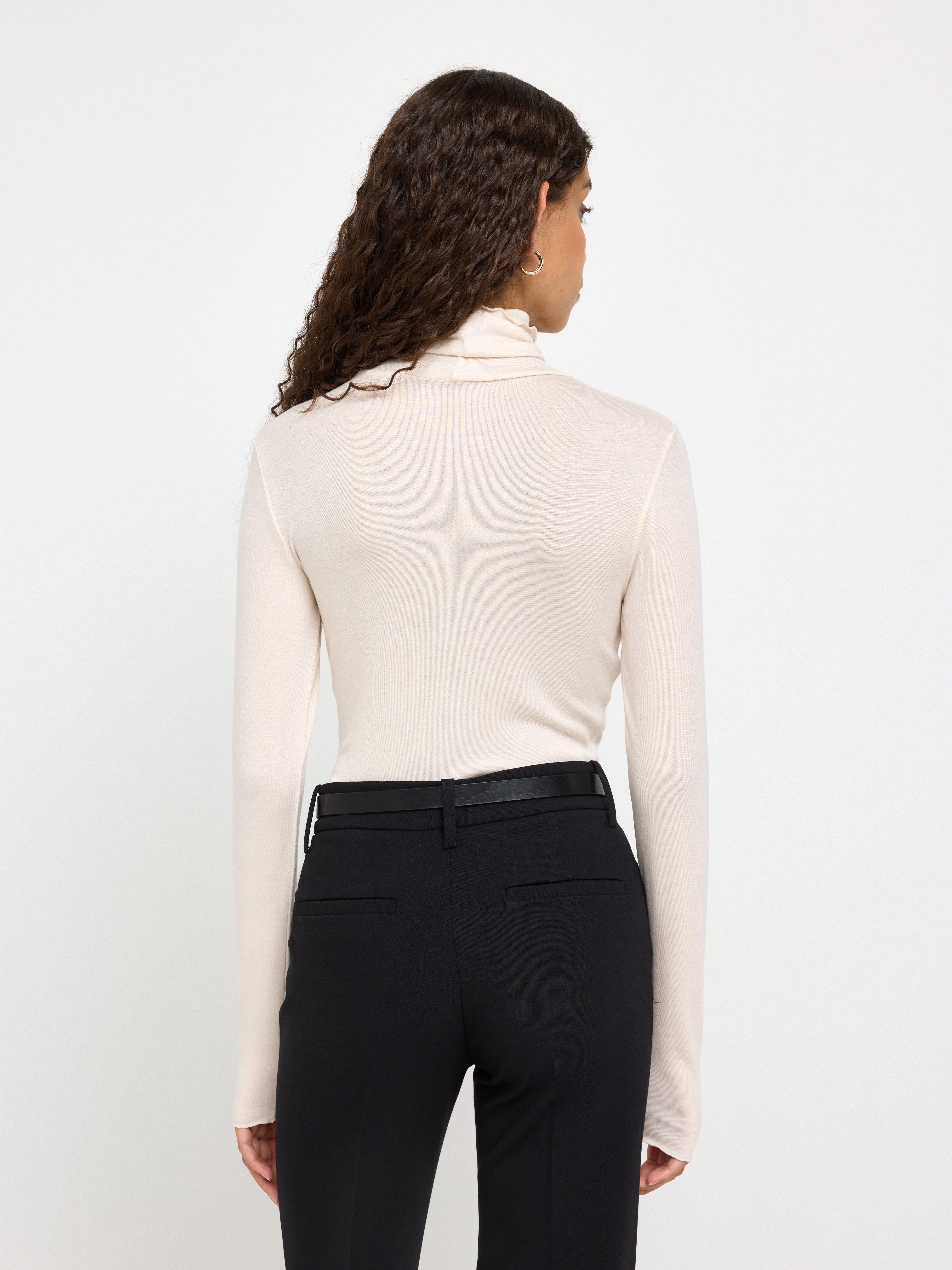 Roller Neck Top - Womens Wear - Beige