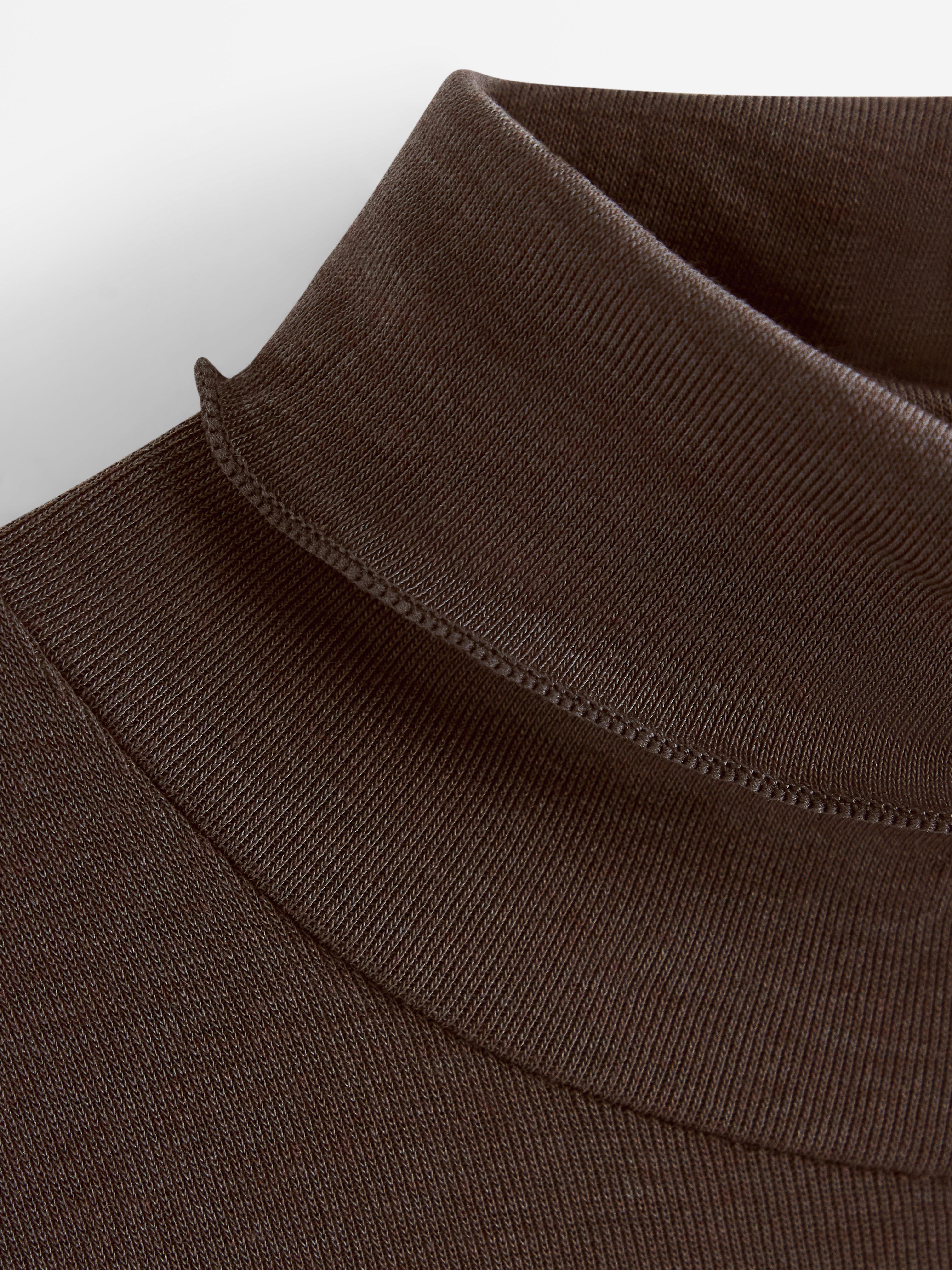 Roller Neck Top - Womens Wear - Brown