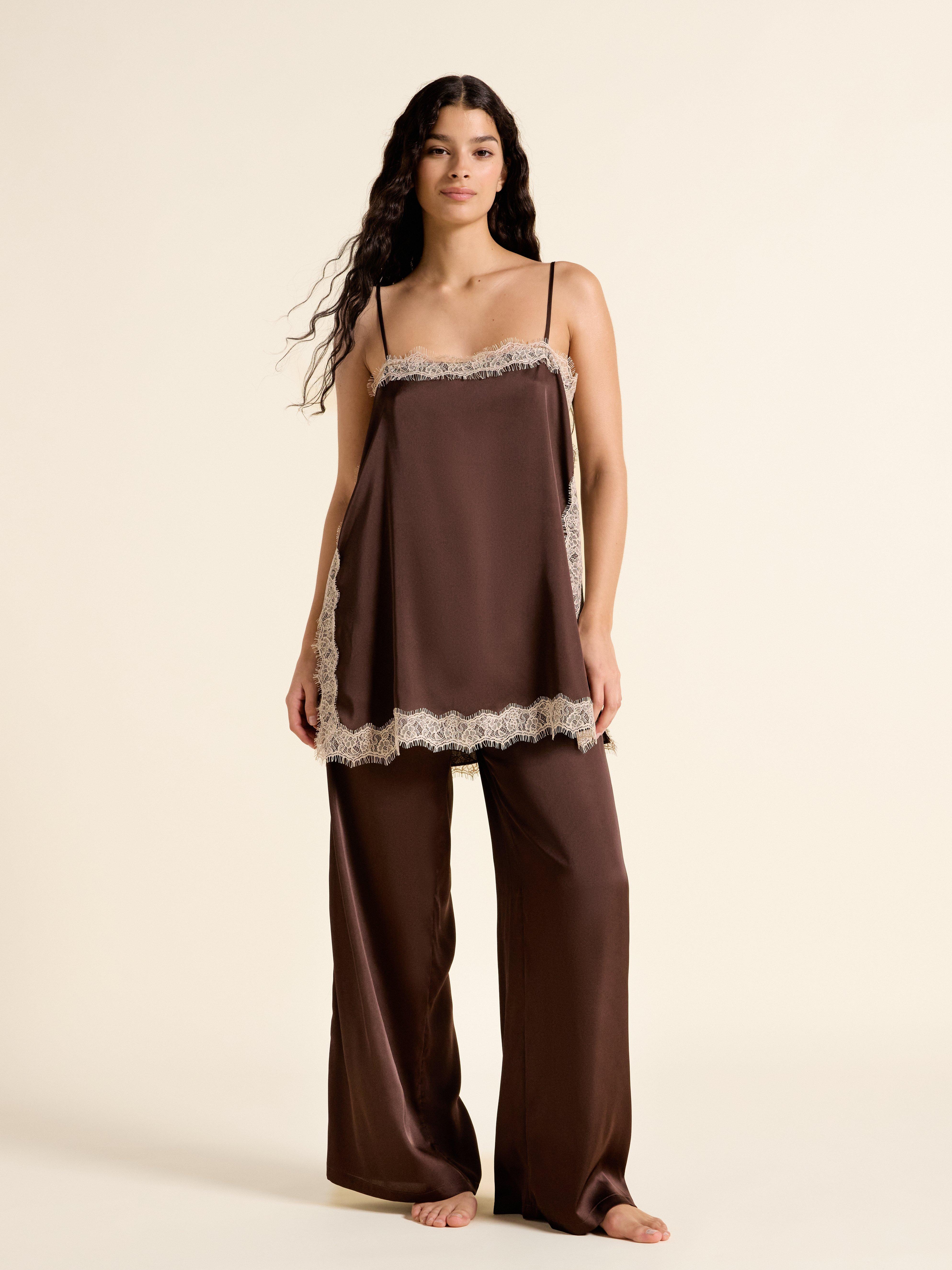 Pyjama Set - Lingerie - Brown