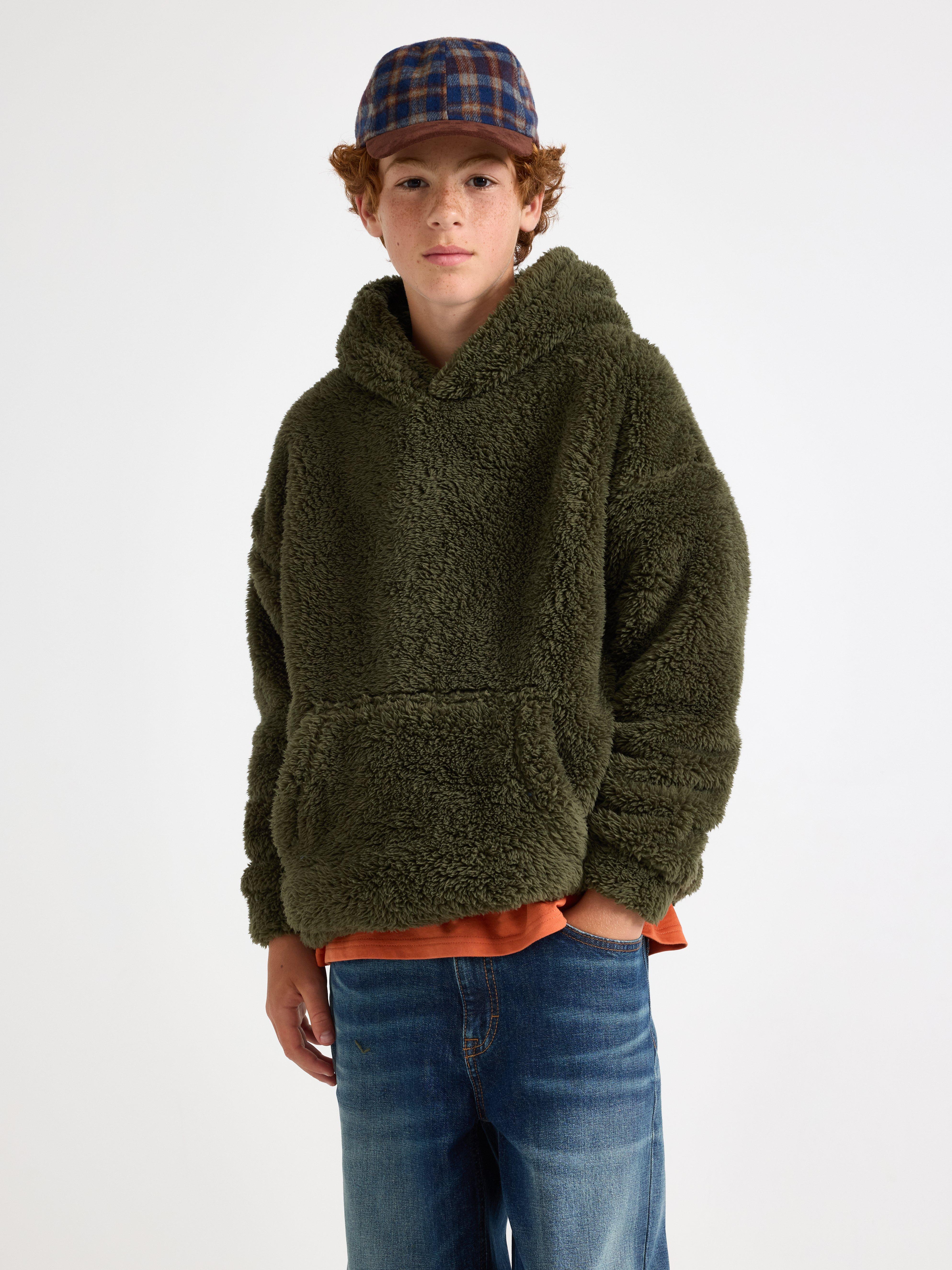 Hooded Sweatshirt - Kids Wear - Khaki