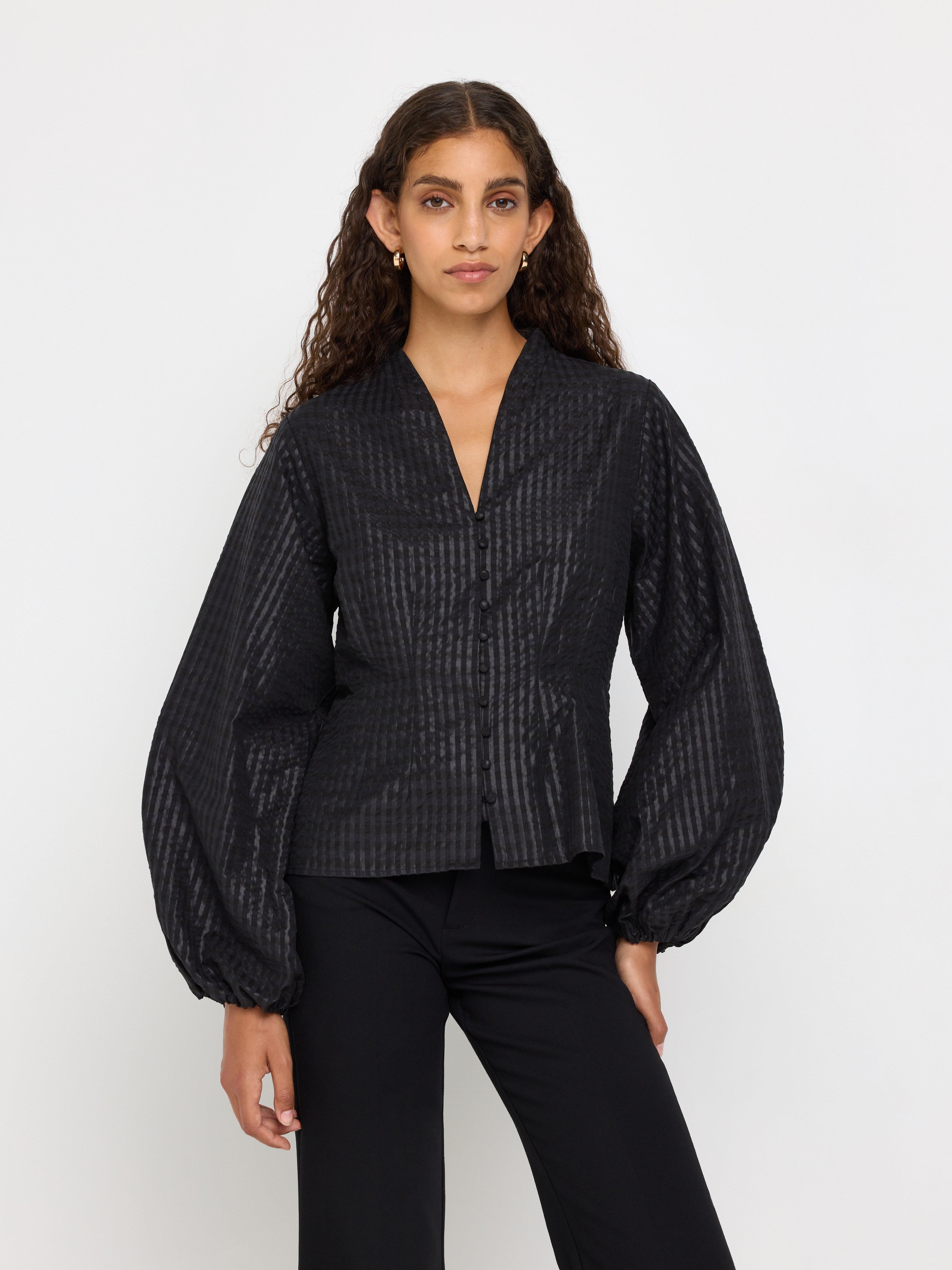 Bluse - Dame - Sort