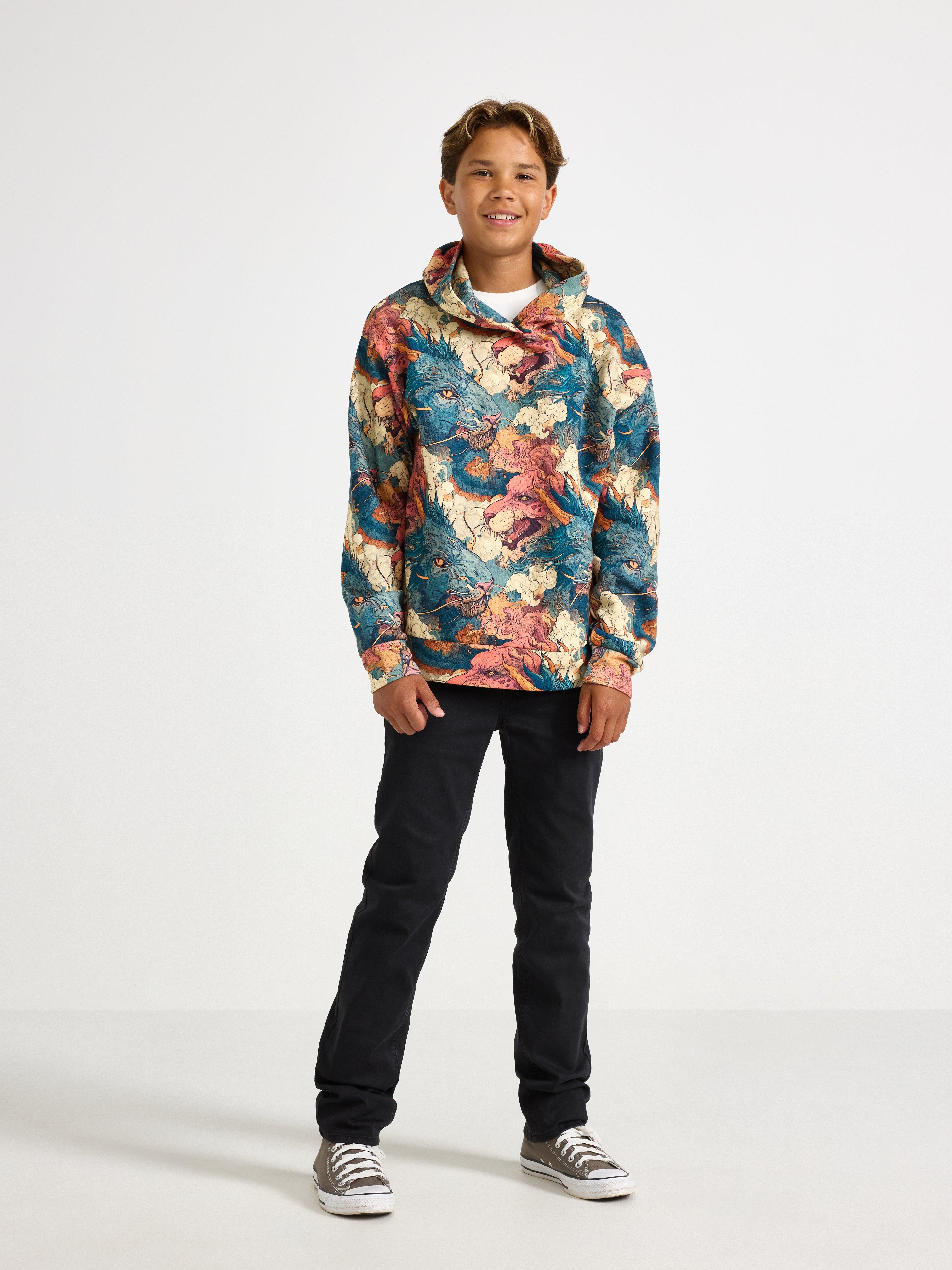 Hooded Sweatshirt -  - Turquoise
