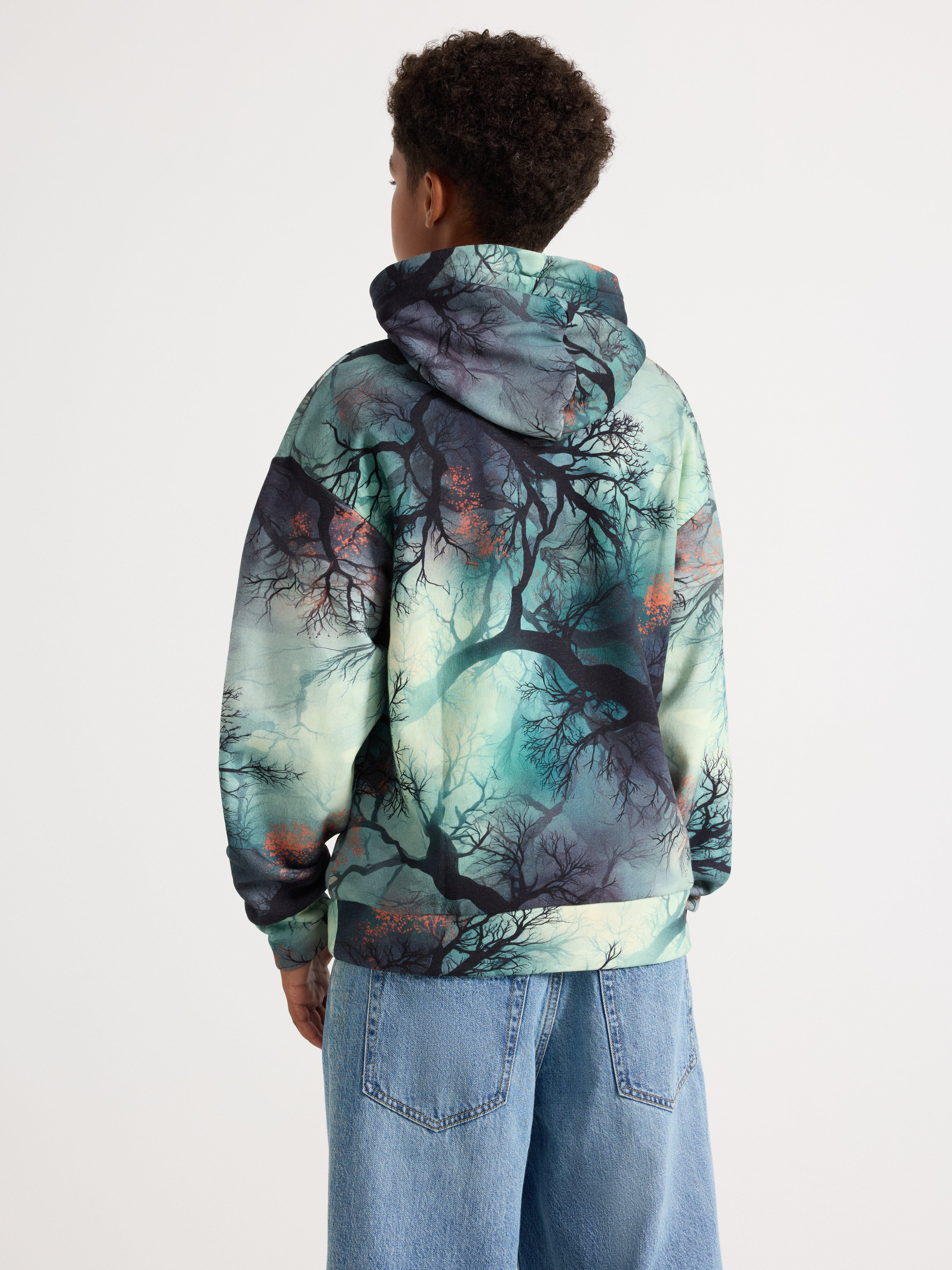 Sweatshirt med hætte -  - Sort