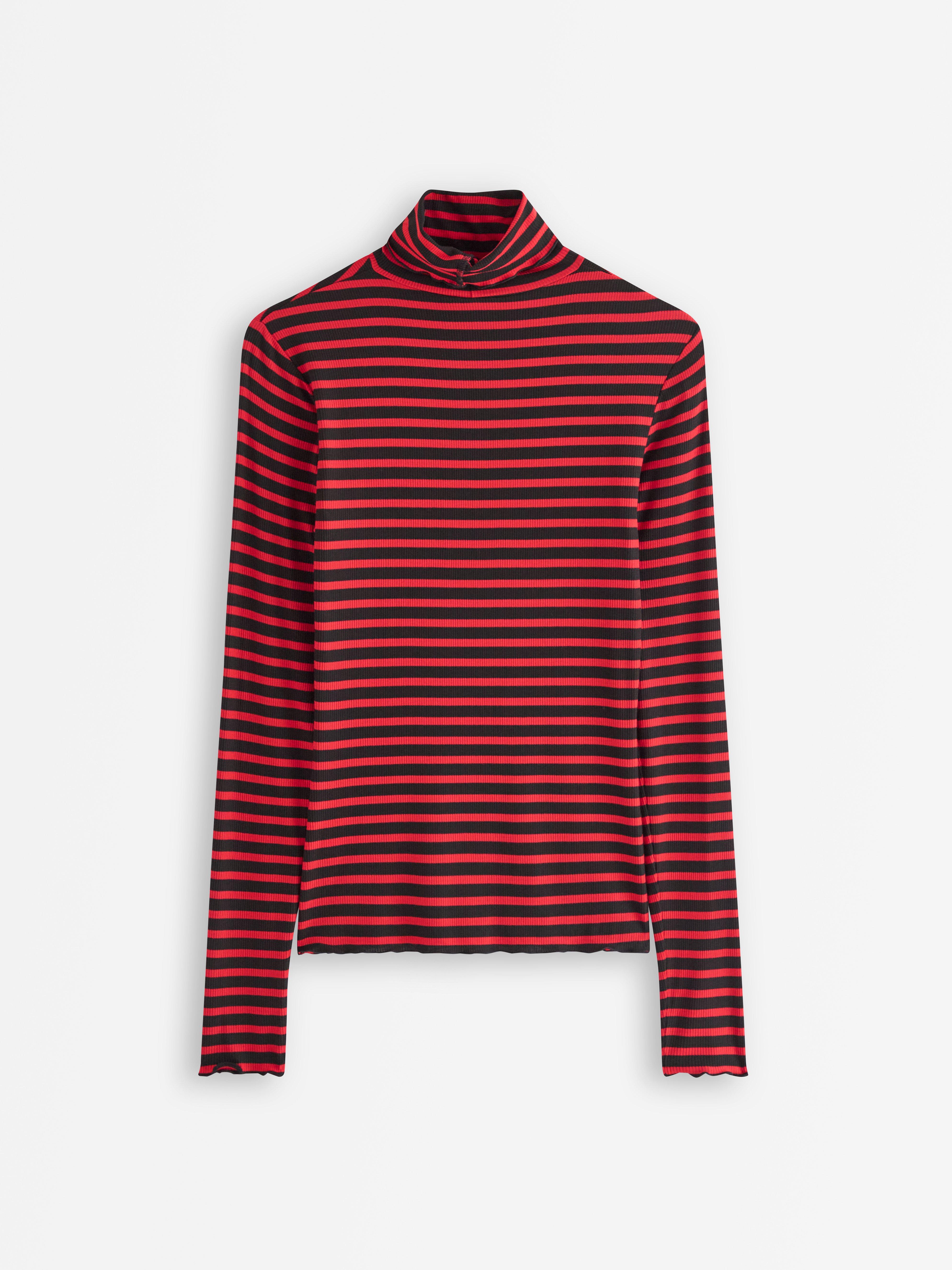 Roller Neck Top - Womens Wear - Red