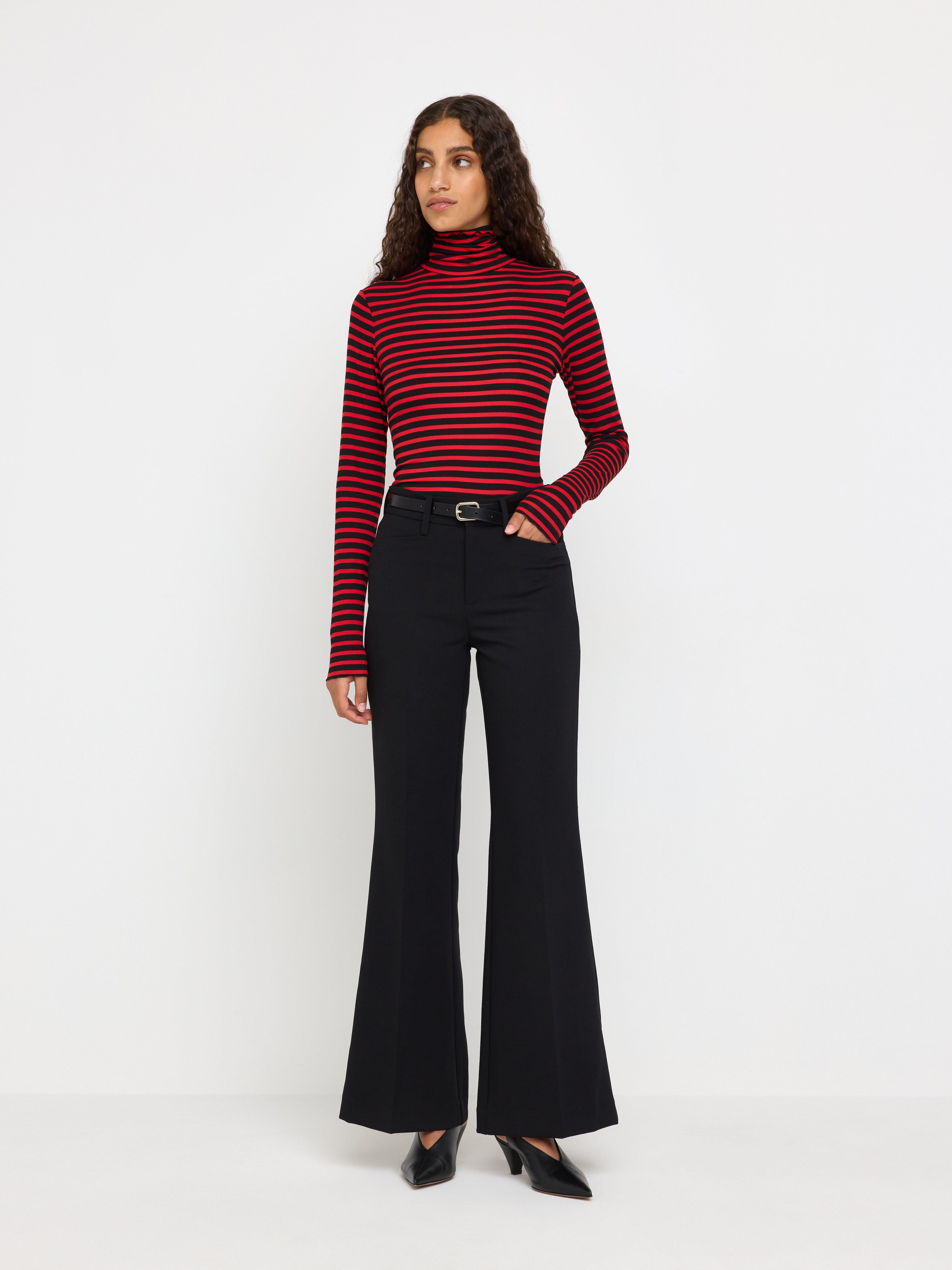 Roller Neck Top - Womens Wear - Red