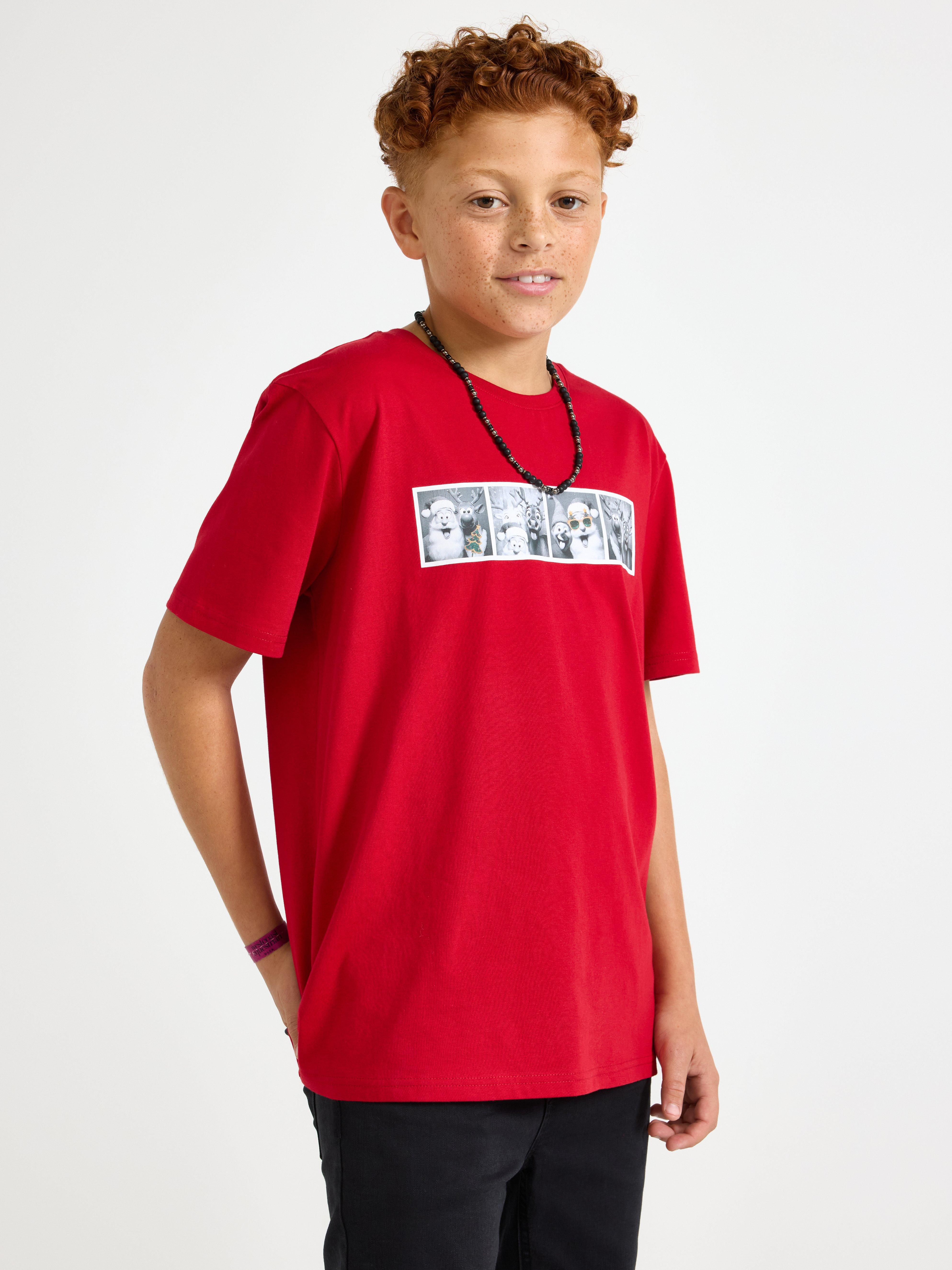 T-shirt - Barn - Röd