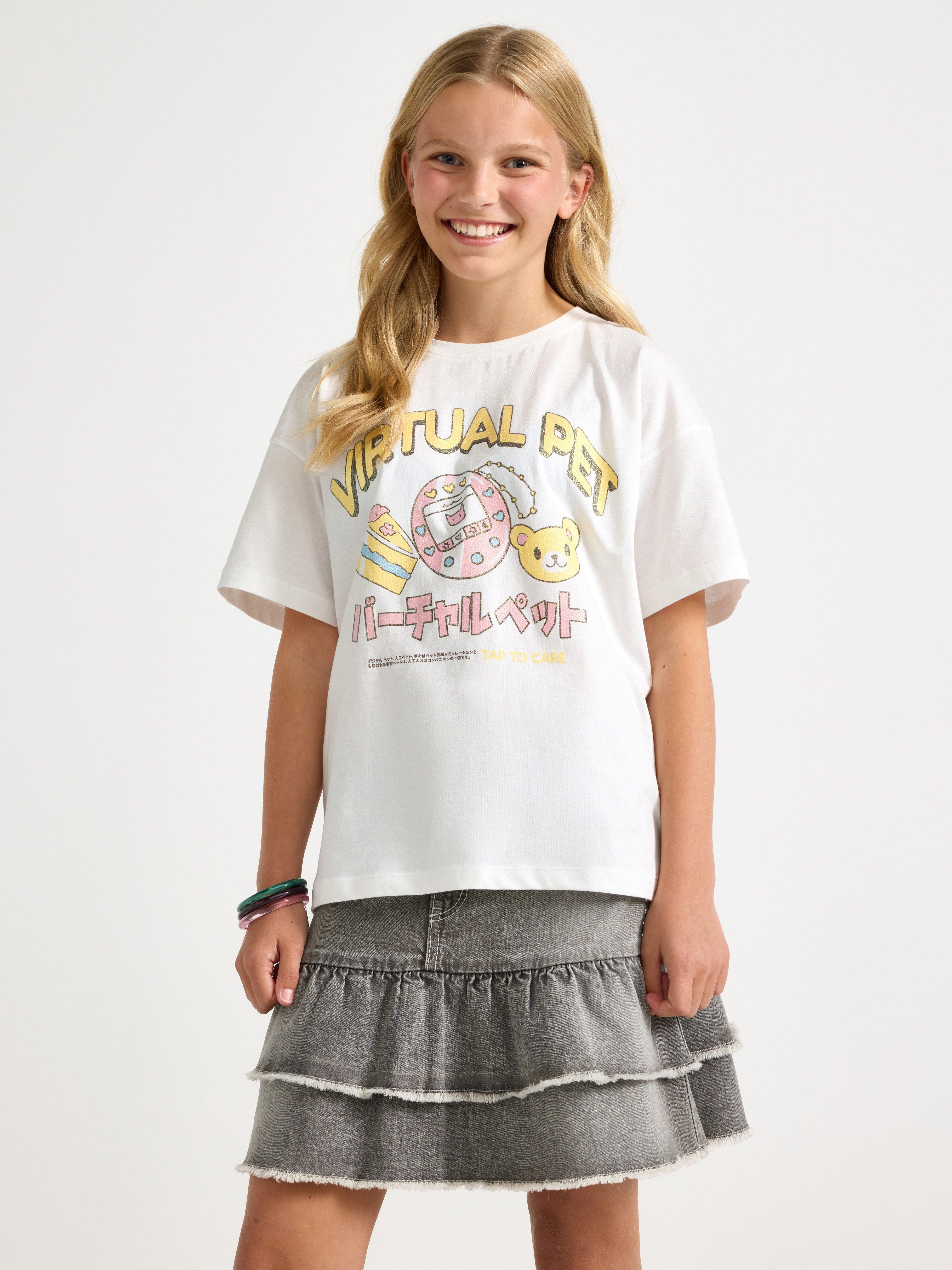 T-shirt - Barn - Vit