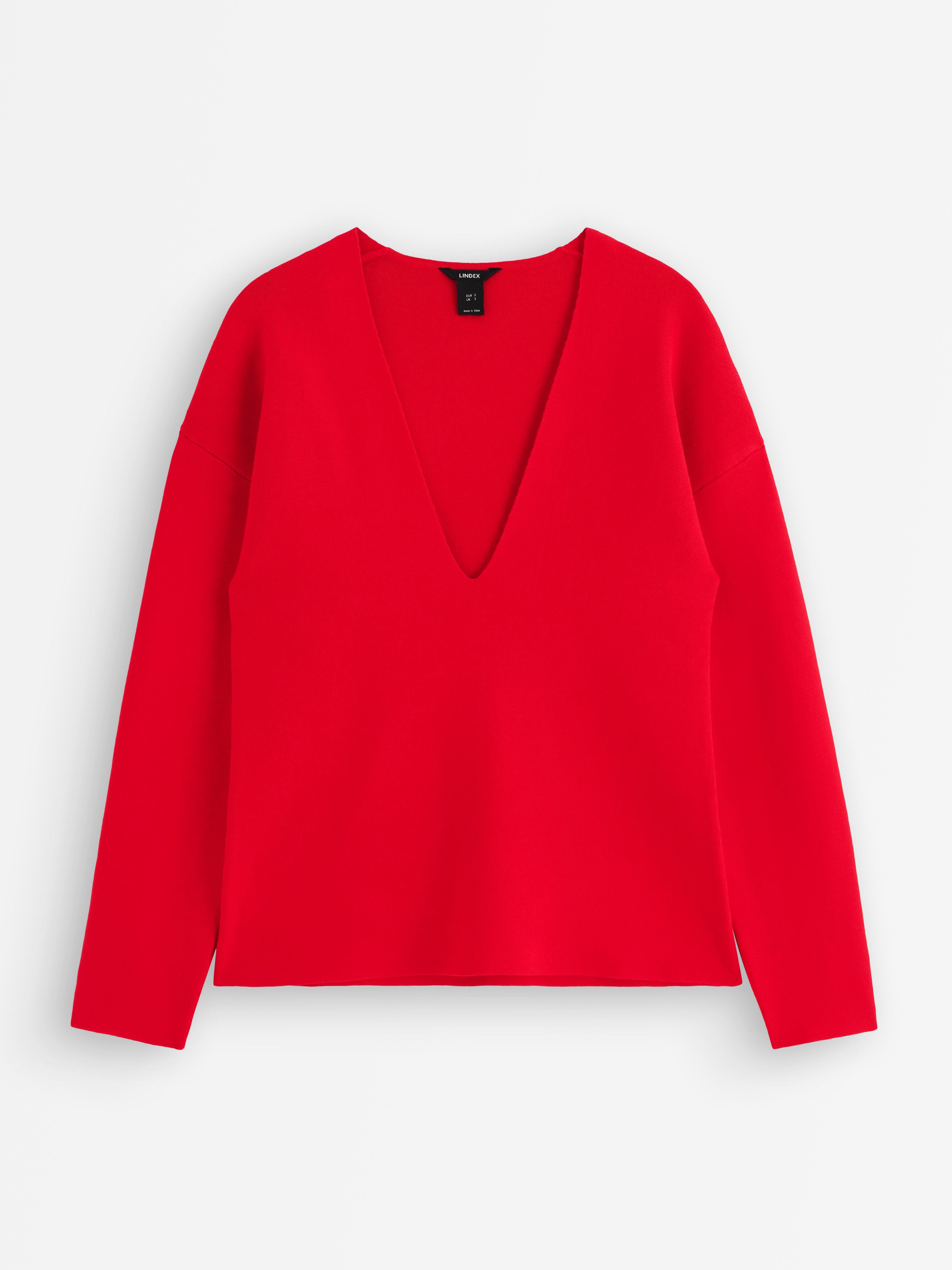 Sweater - Dame - Rød