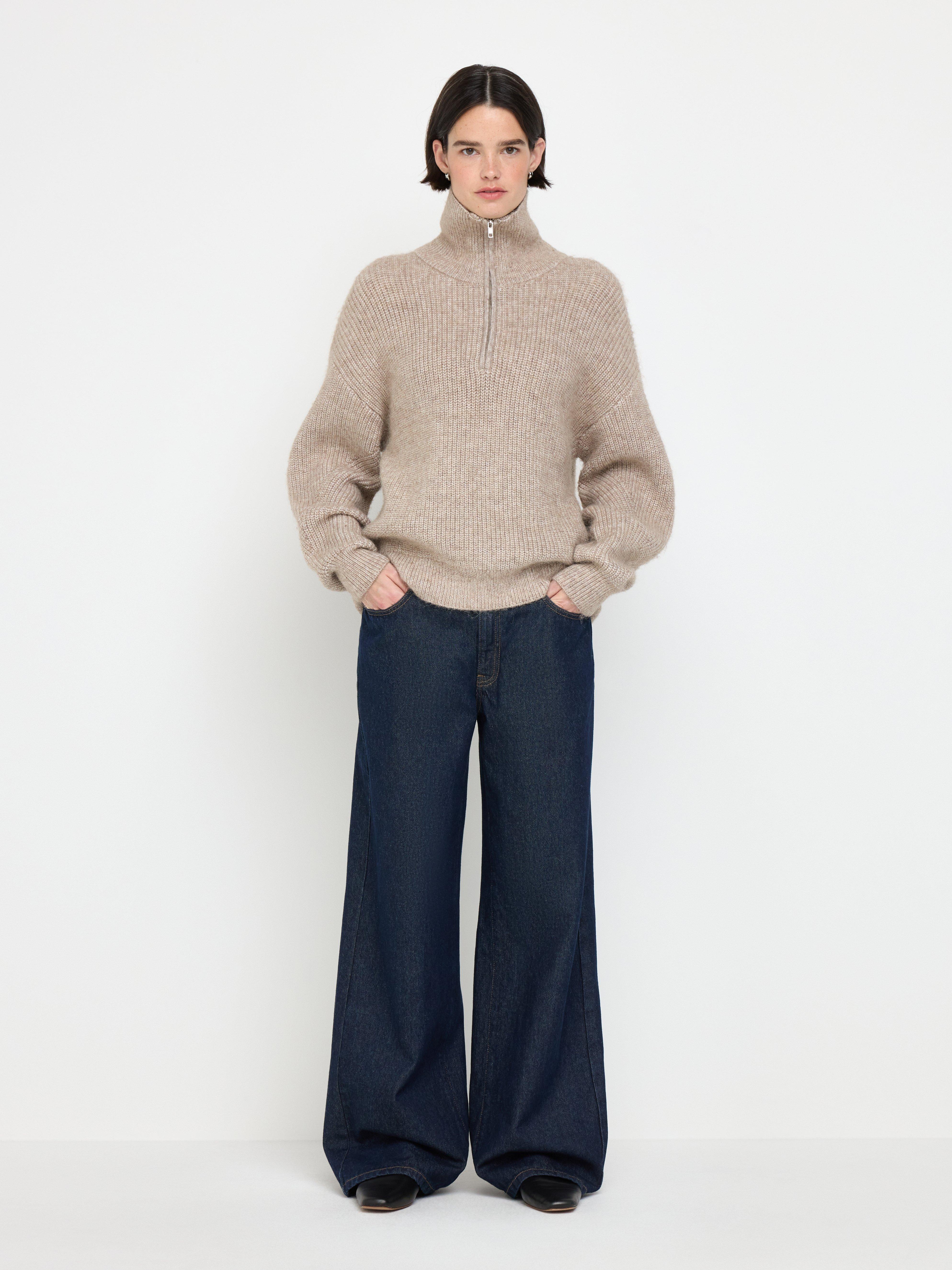 Turtle Neck Sweater - Womens Wear - Brown
