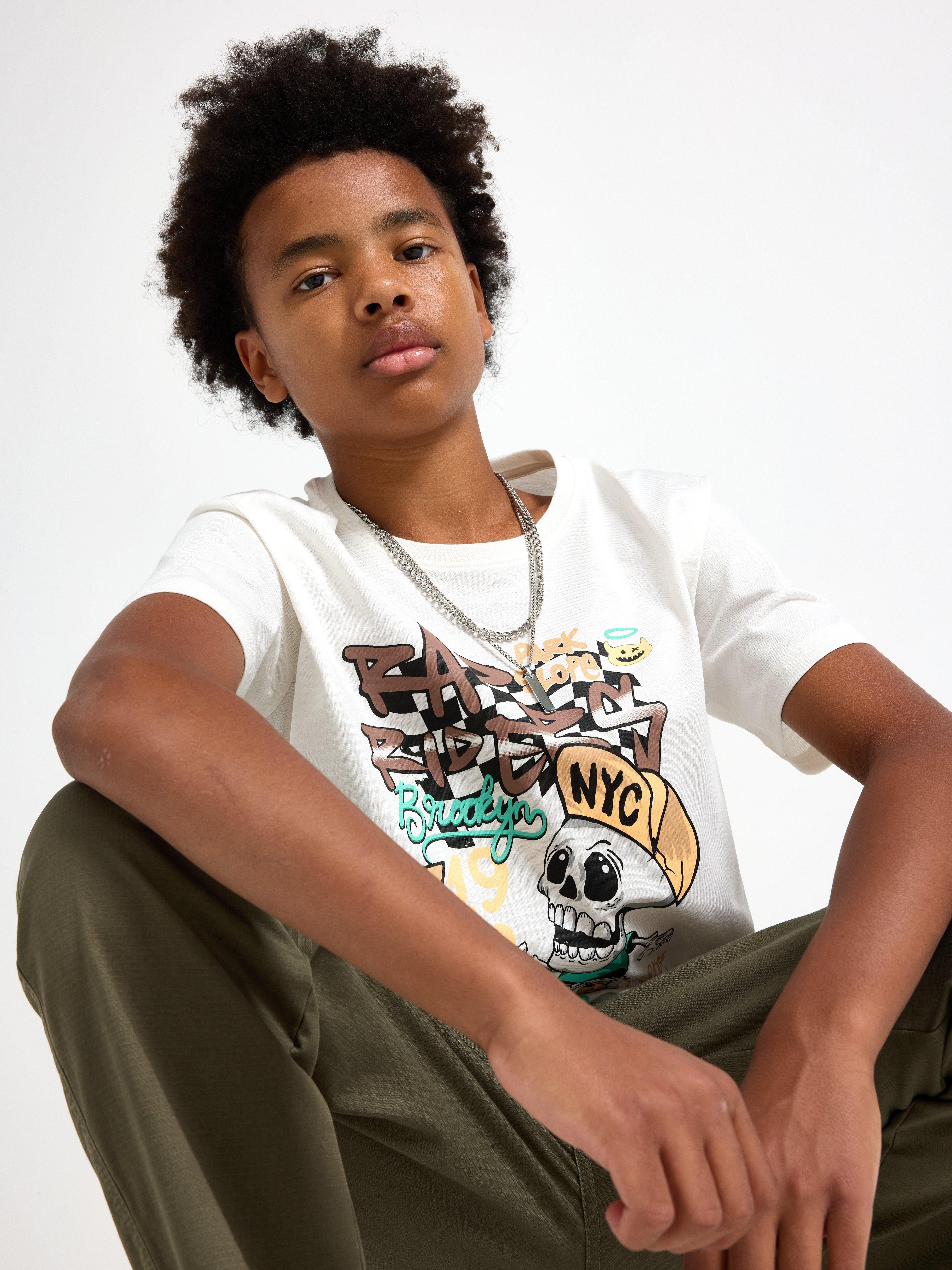 T-shirt - Børn - Hvid