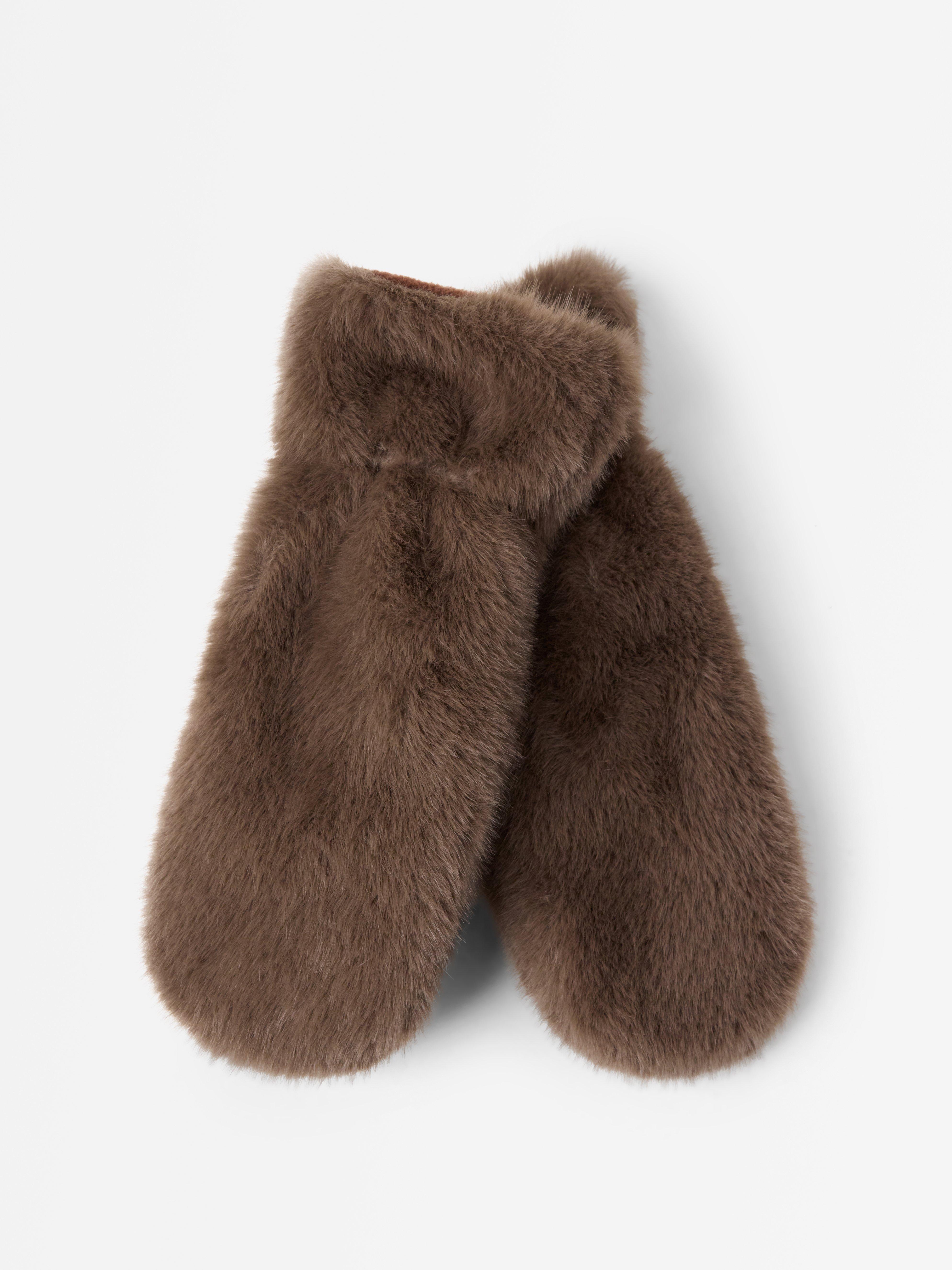 Mittens - Womens Wear - Brown