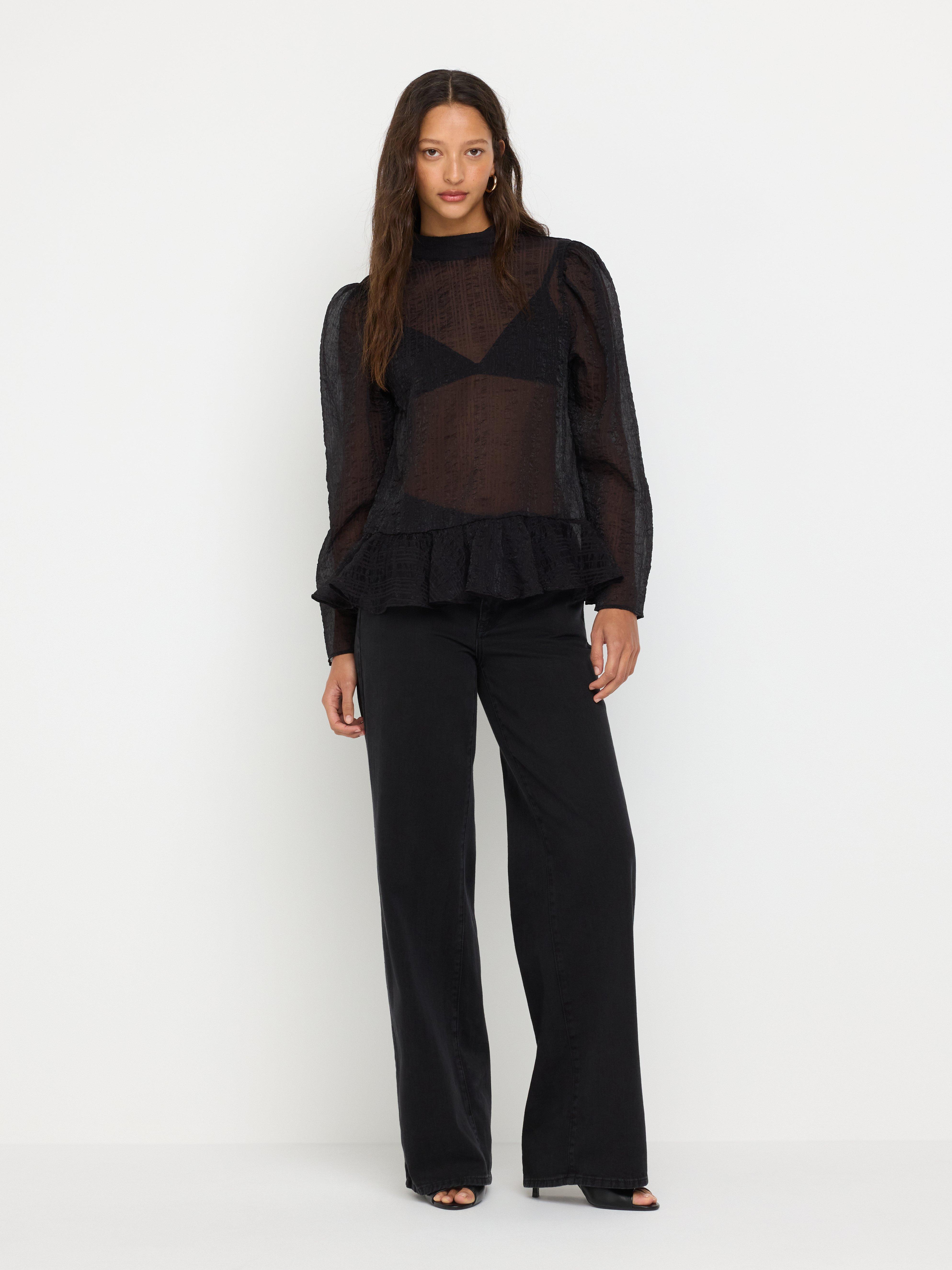 Bluse - Dame - Sort