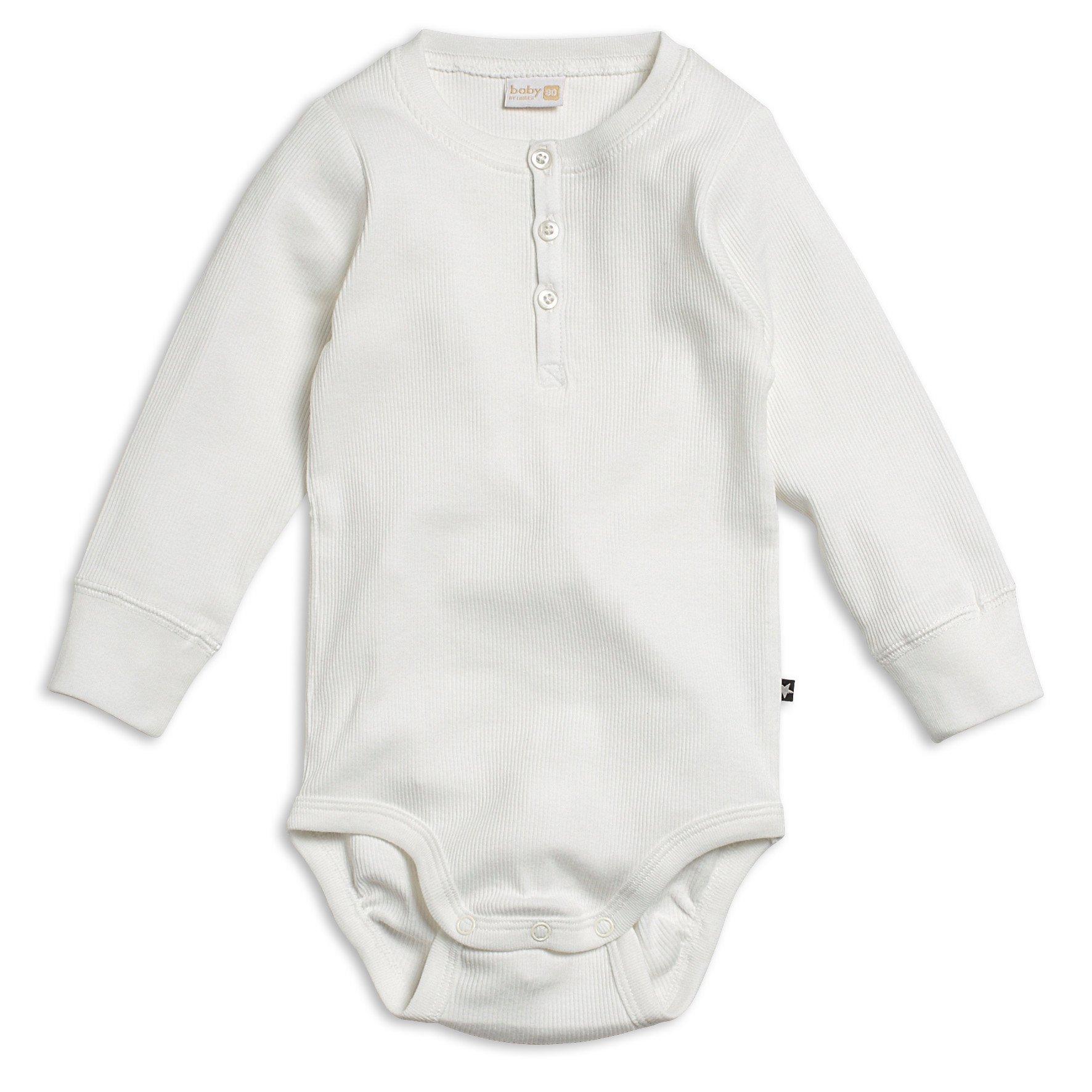 white ribbed bodysuit baby