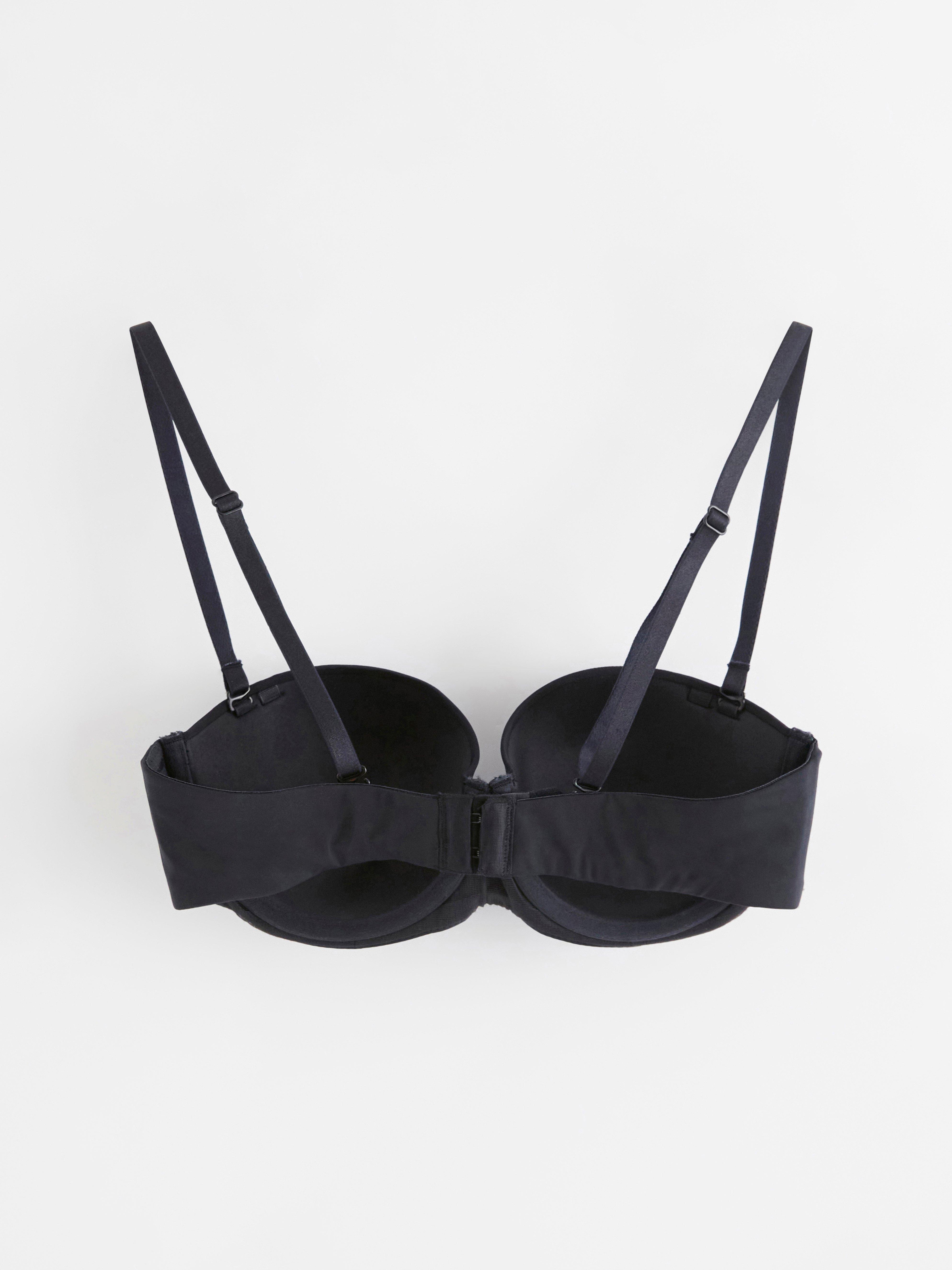 black strapless bra