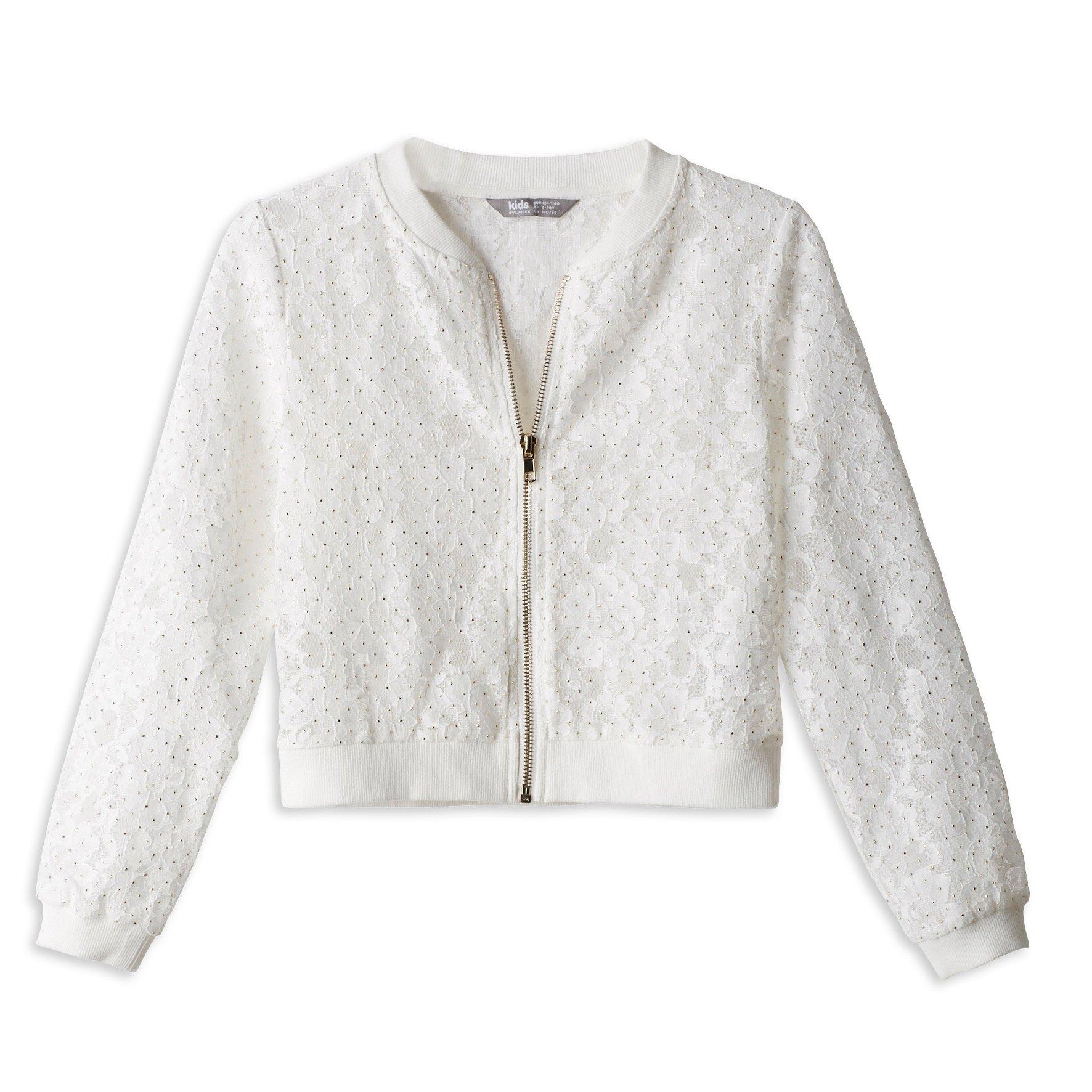 White lace bomber on sale jacket