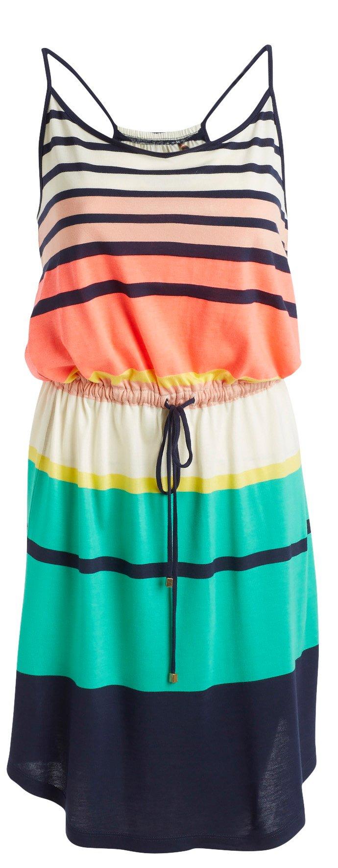 Randig viskosklänning