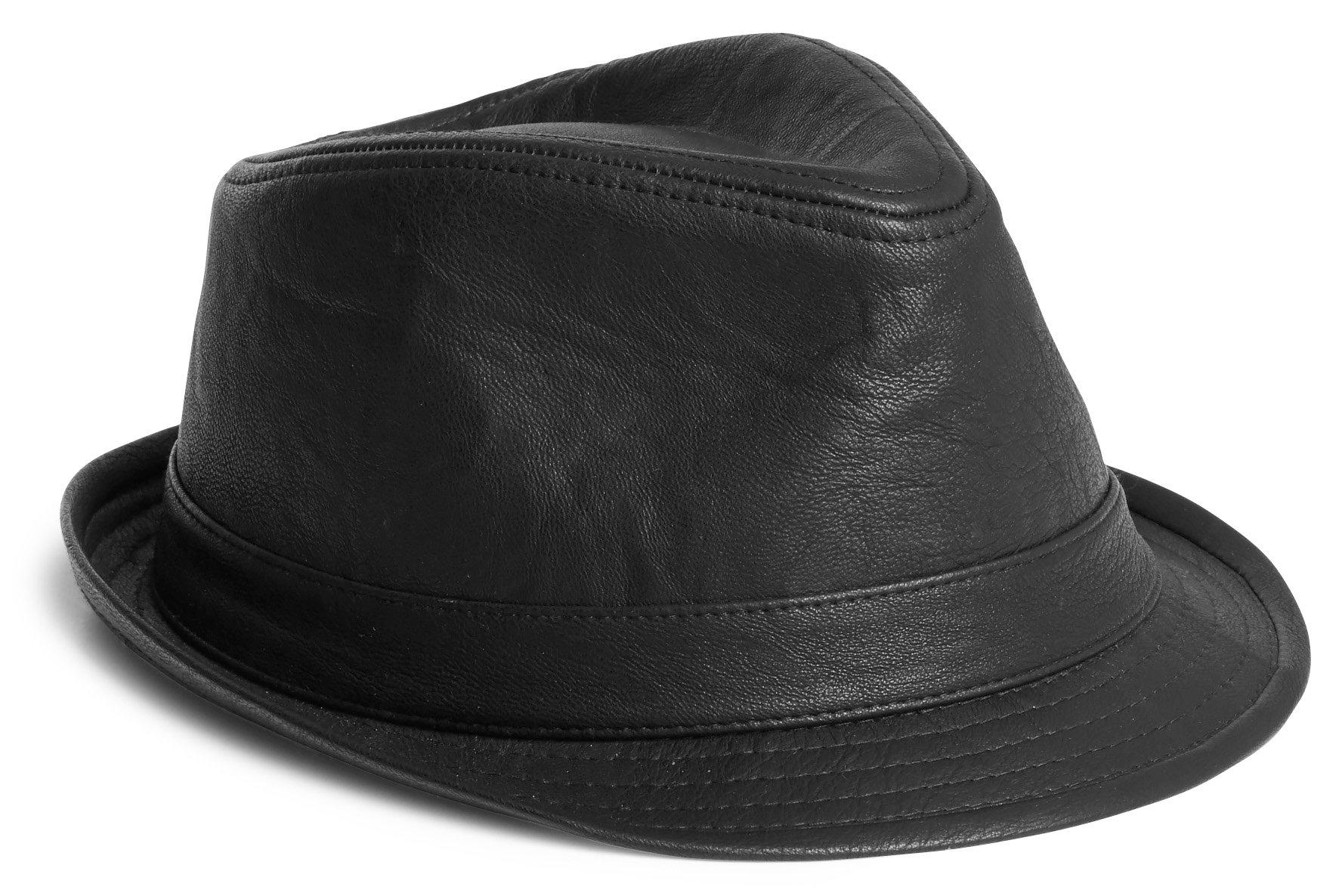 Hatt i läderimitation