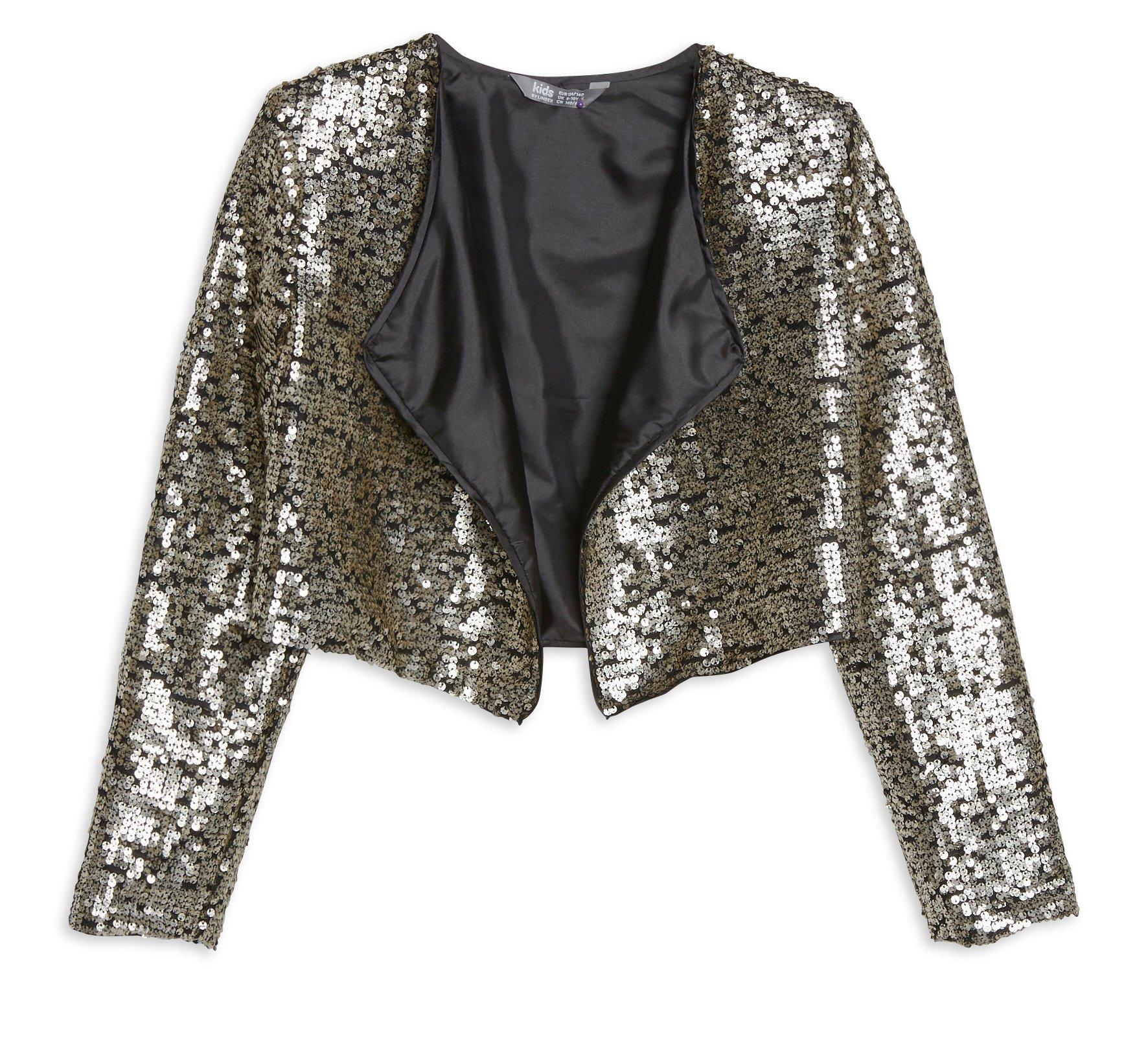 long black sequin jacket