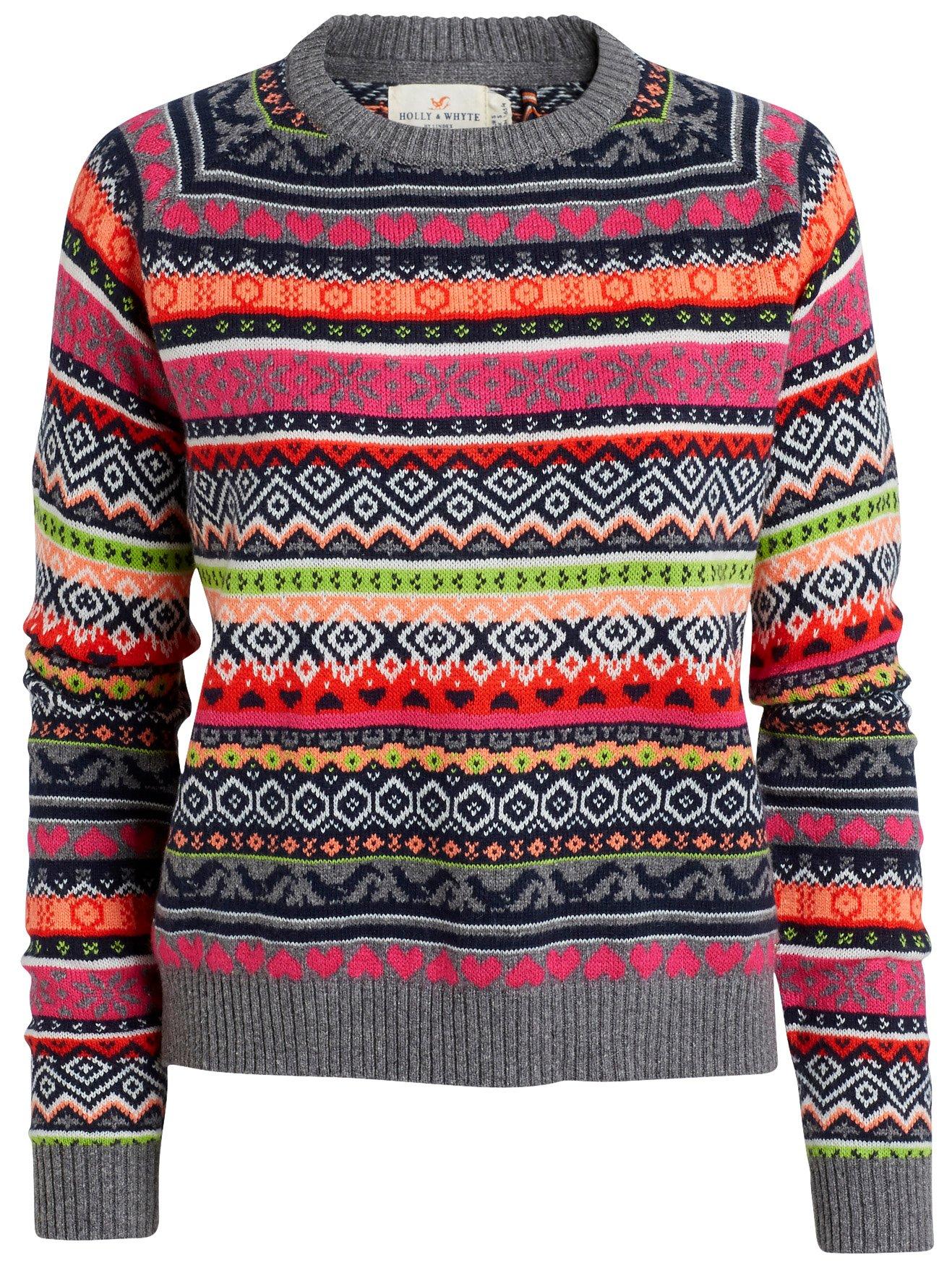 Jacquardstrikket genser