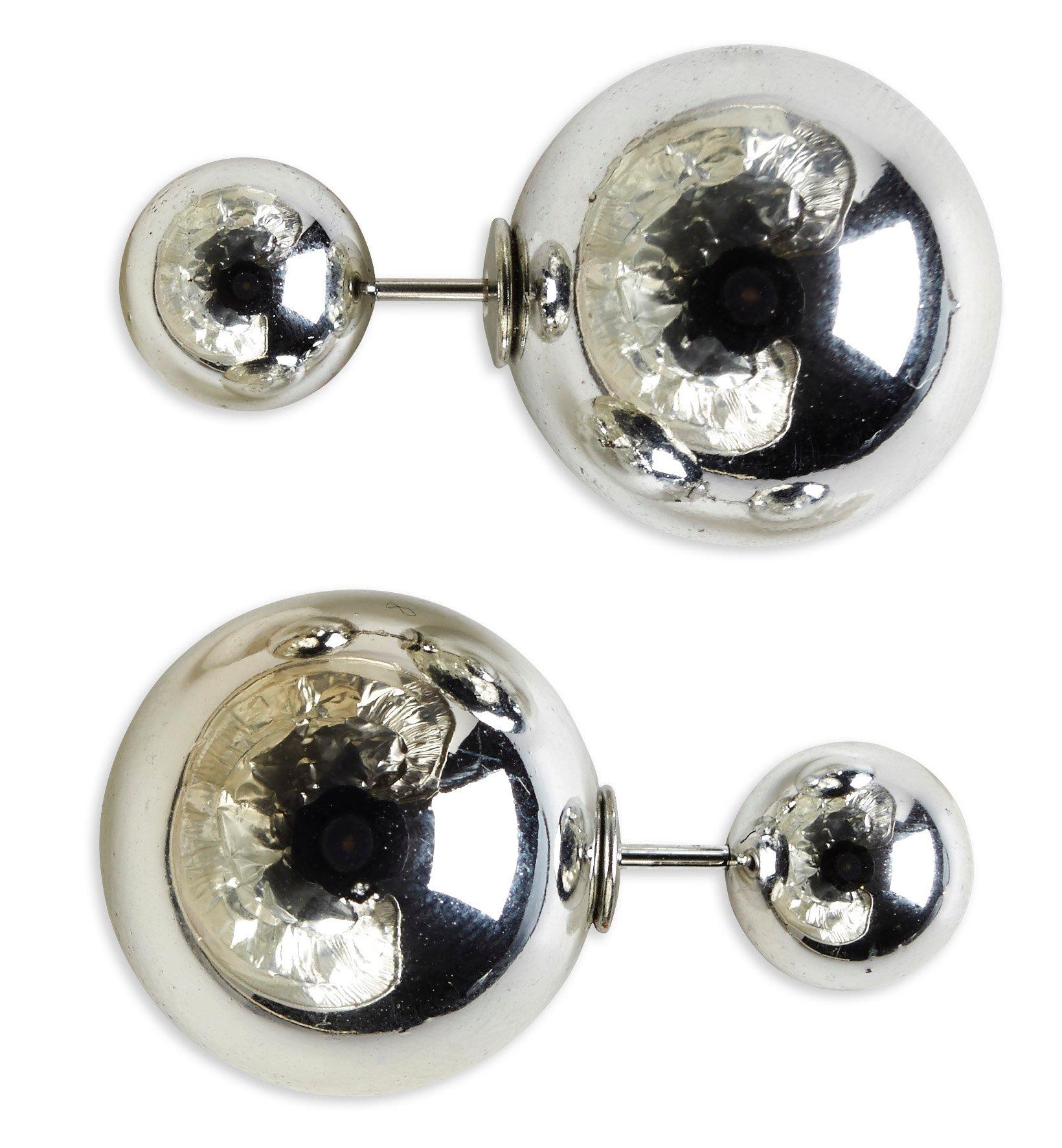 Two sided ball on sale earrings