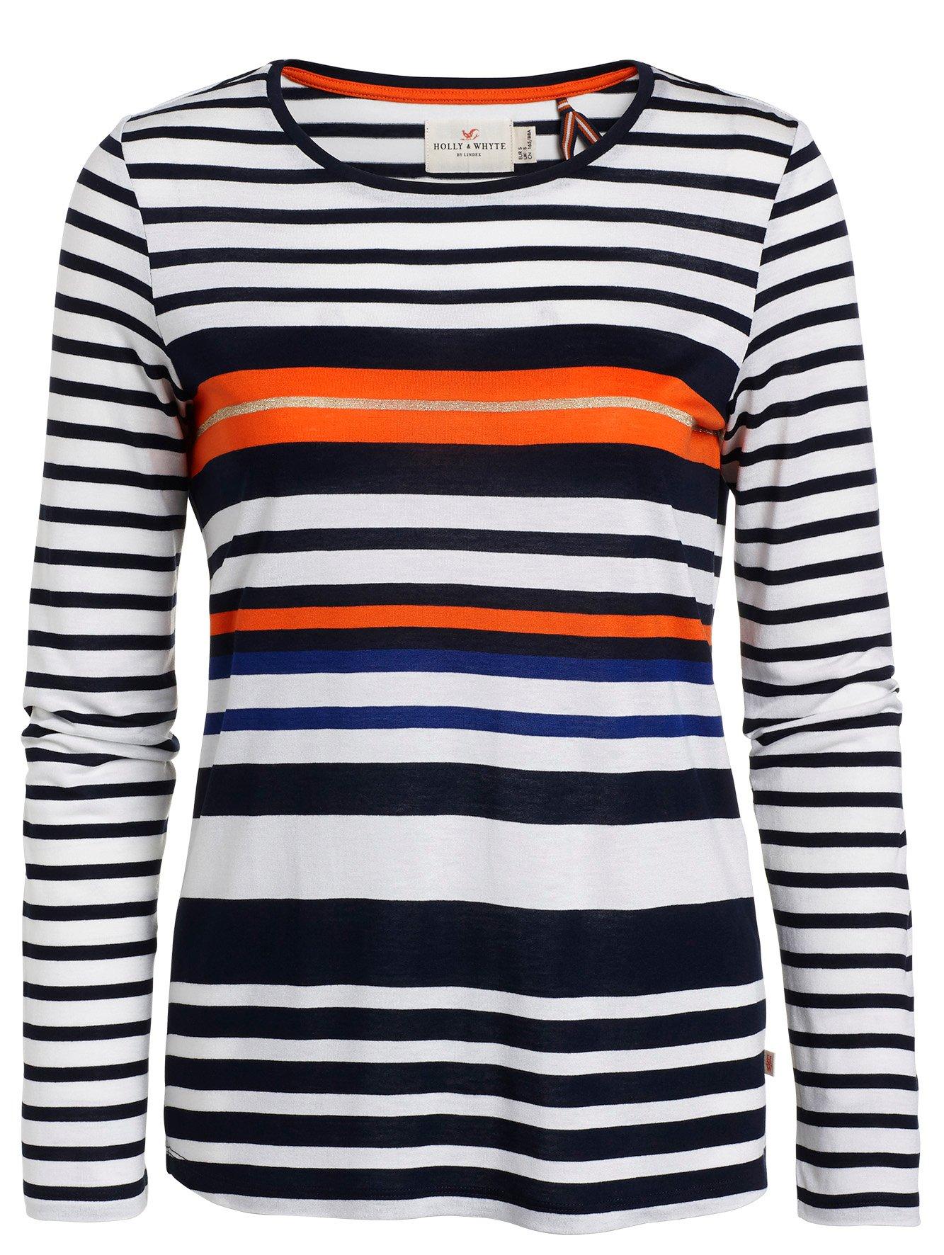 Topp med striper i flere farger