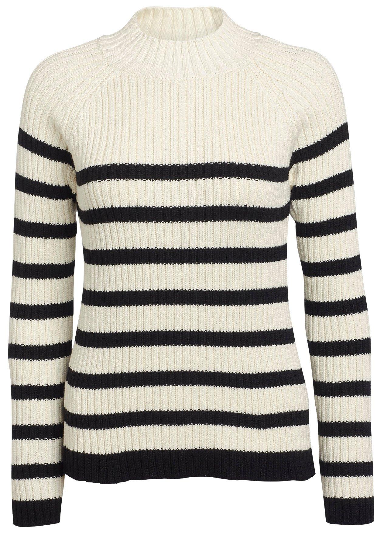 Ribbstickad polotröja