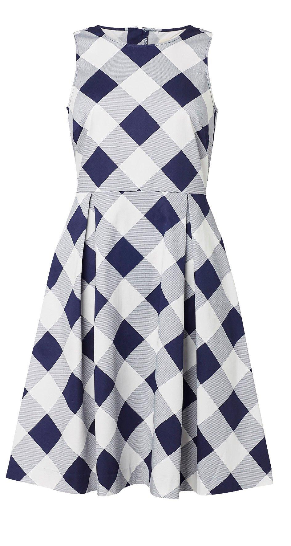 Ärmlös vävd klänning